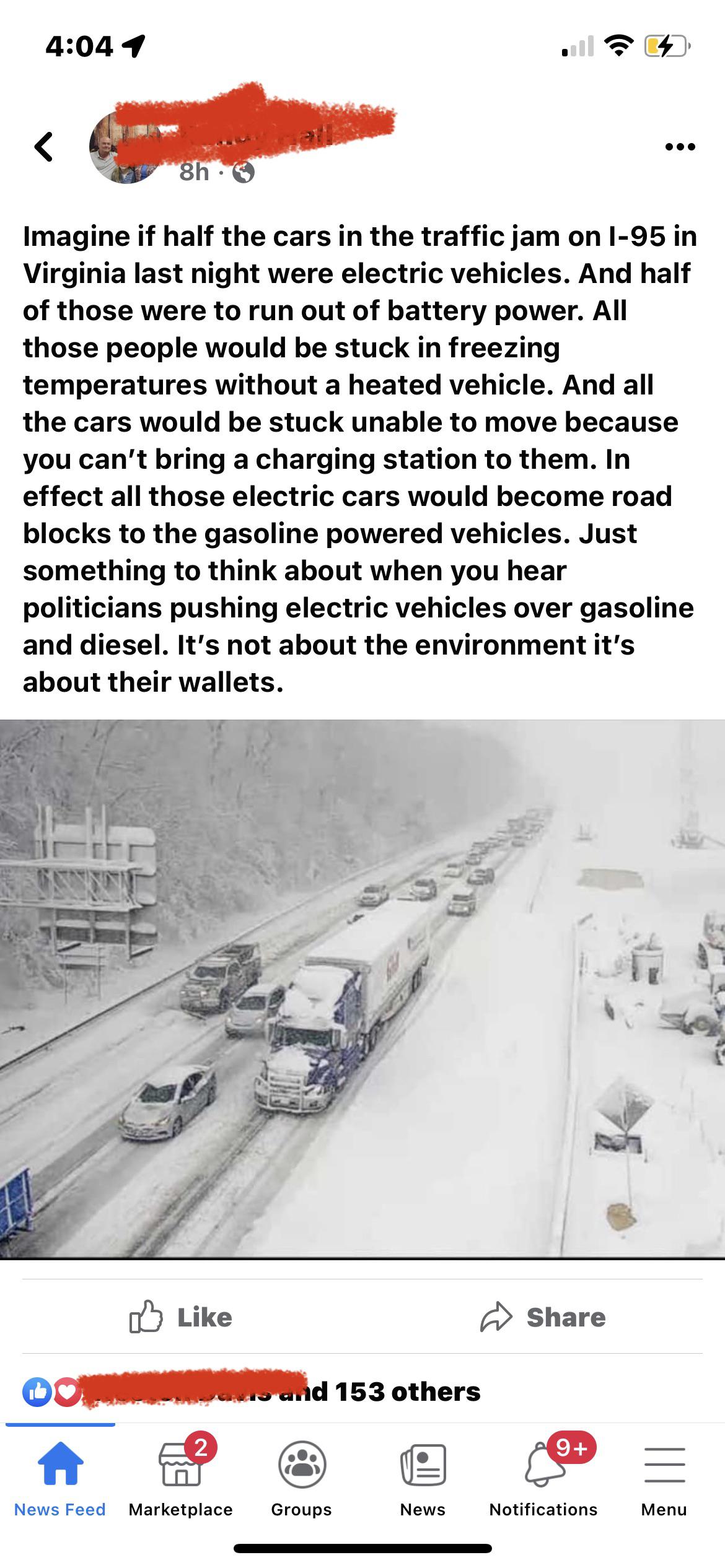 So Electric vehicles bad insanepeoplefacebook