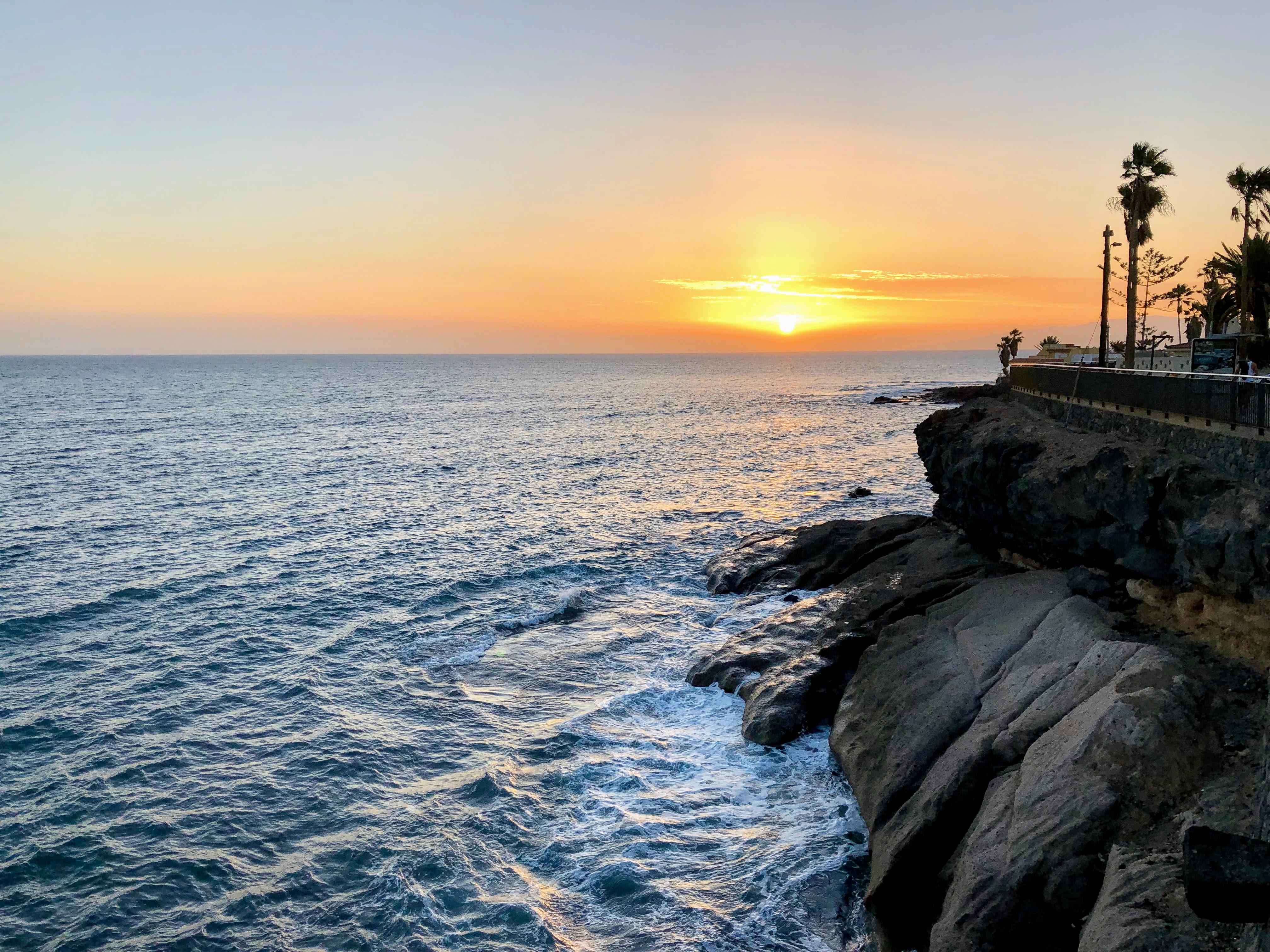 [OC] Spain Canary Islands Tenerife Sunset over the Caleta r/SpainPics