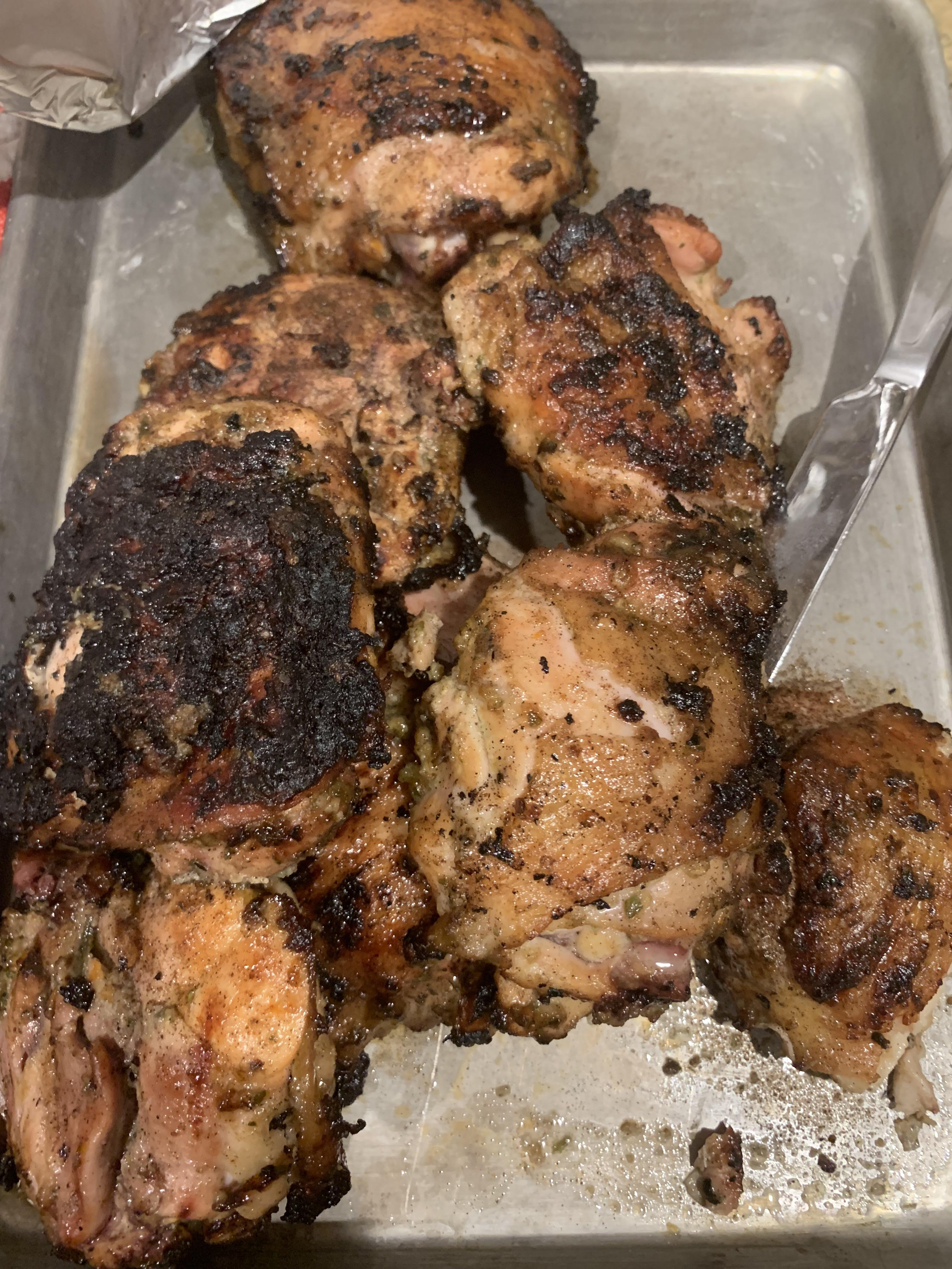 Jerked Chicken over Charcoal = Heaven r/grilling