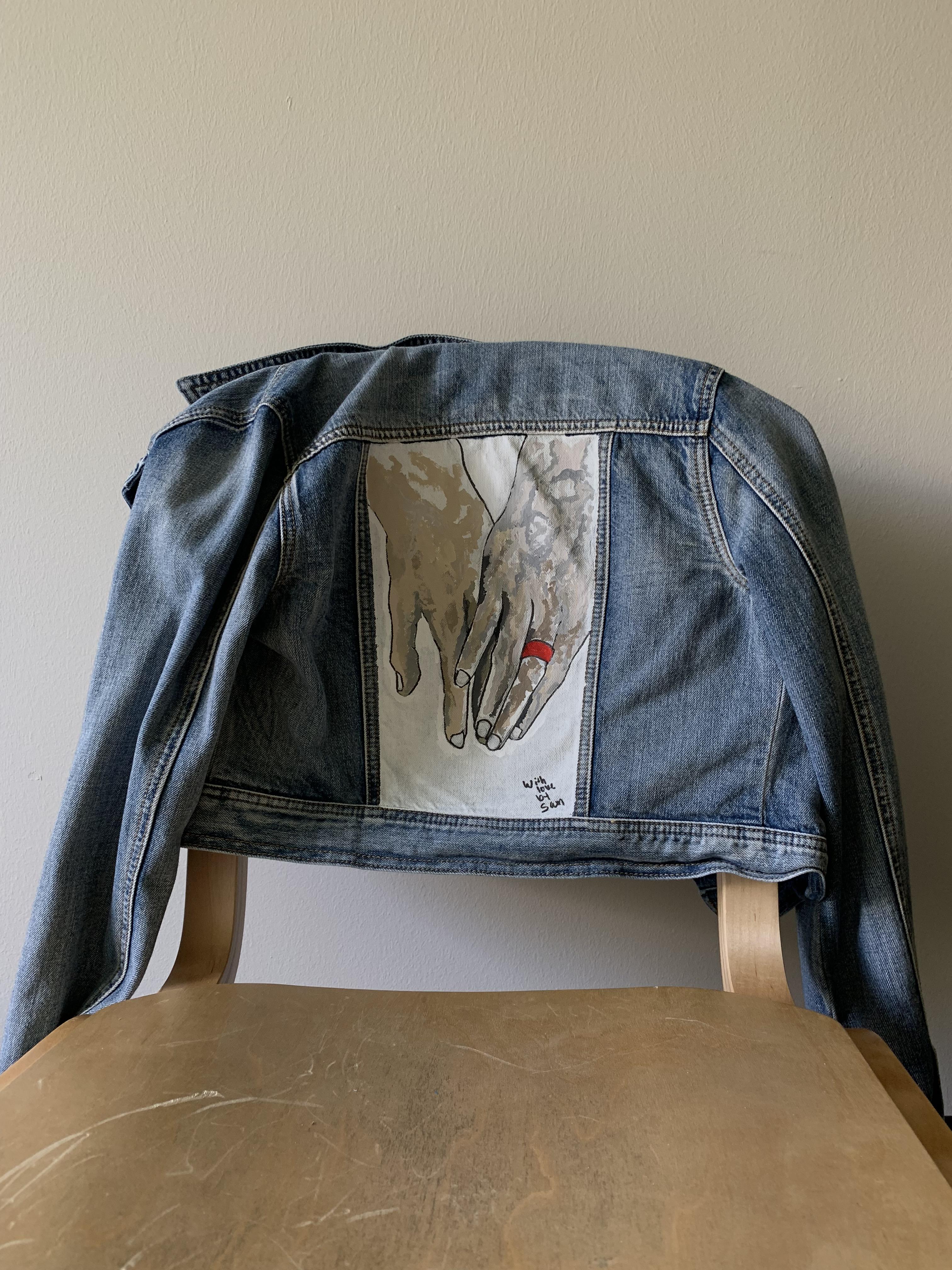 [ART] Hand painted denim jacket r/streetwear