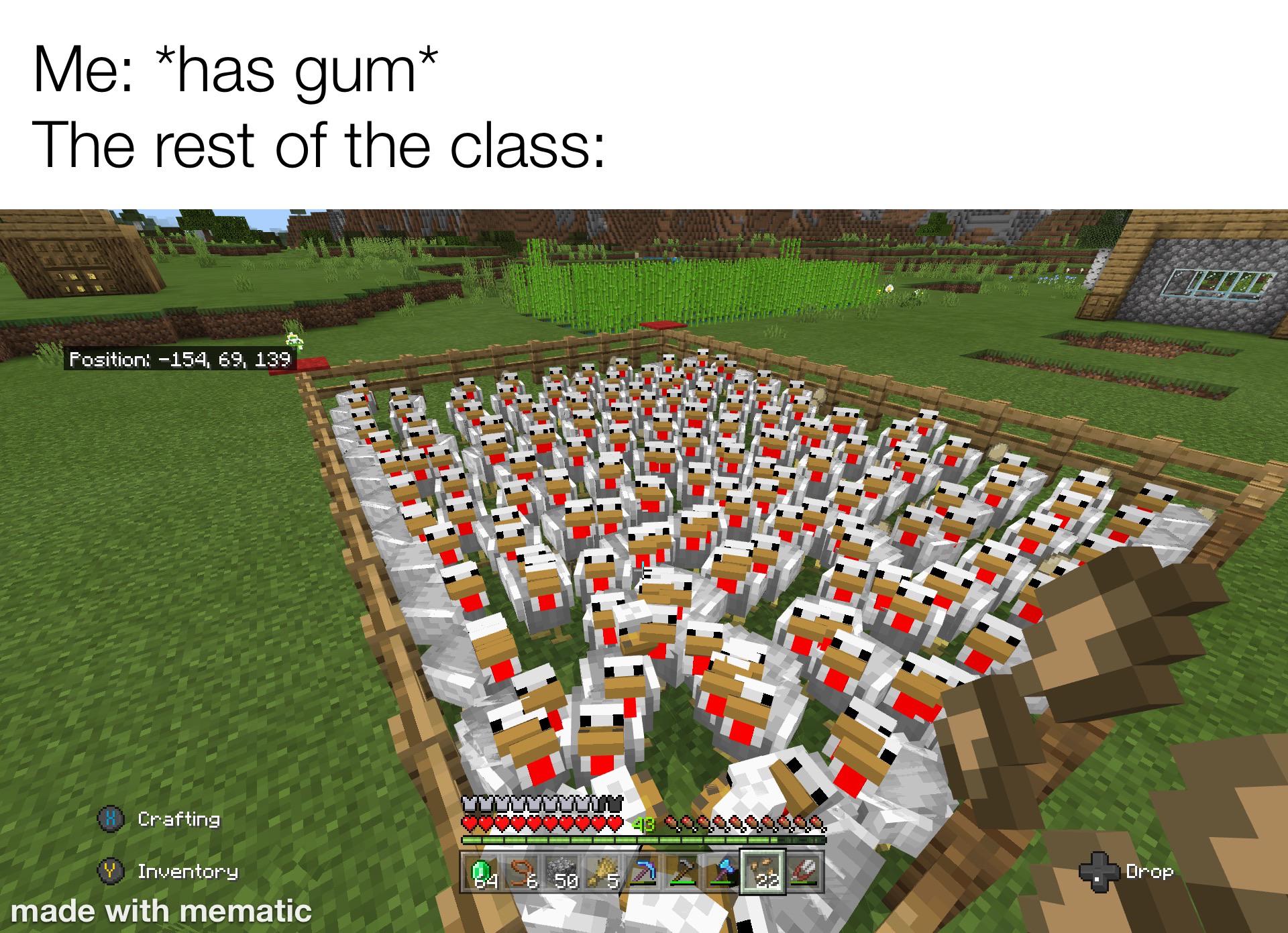 Decided to take a screenshot of my chicken farm r/MinecraftMemes