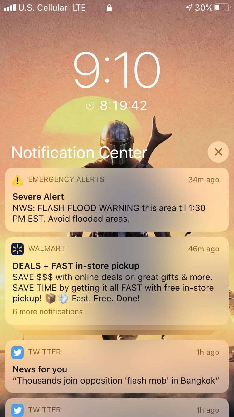 Cart attendant in flash flood r/Target
