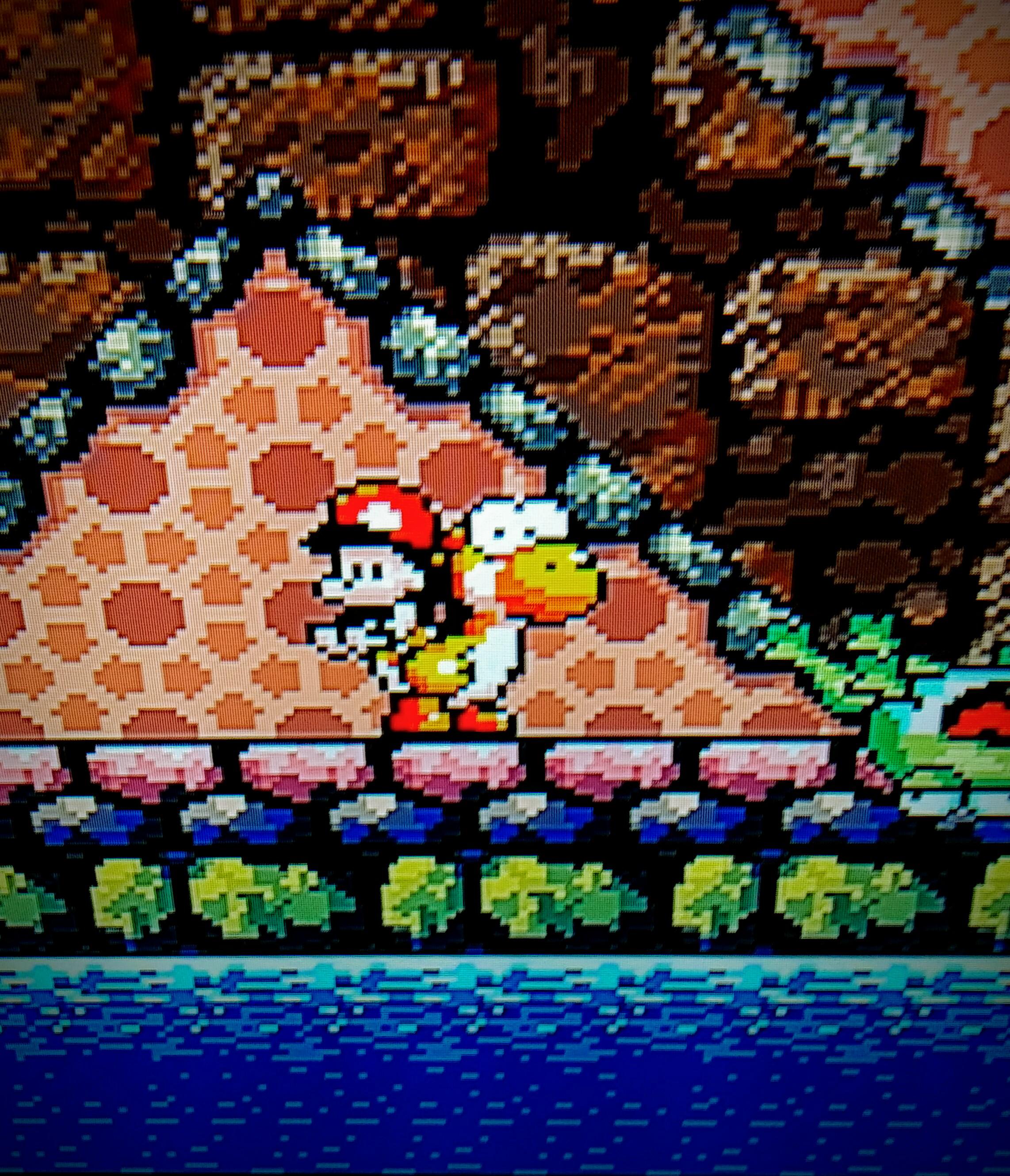 Never noticed Yoshi's face after you jump out Prince Froggy in Yoshi's