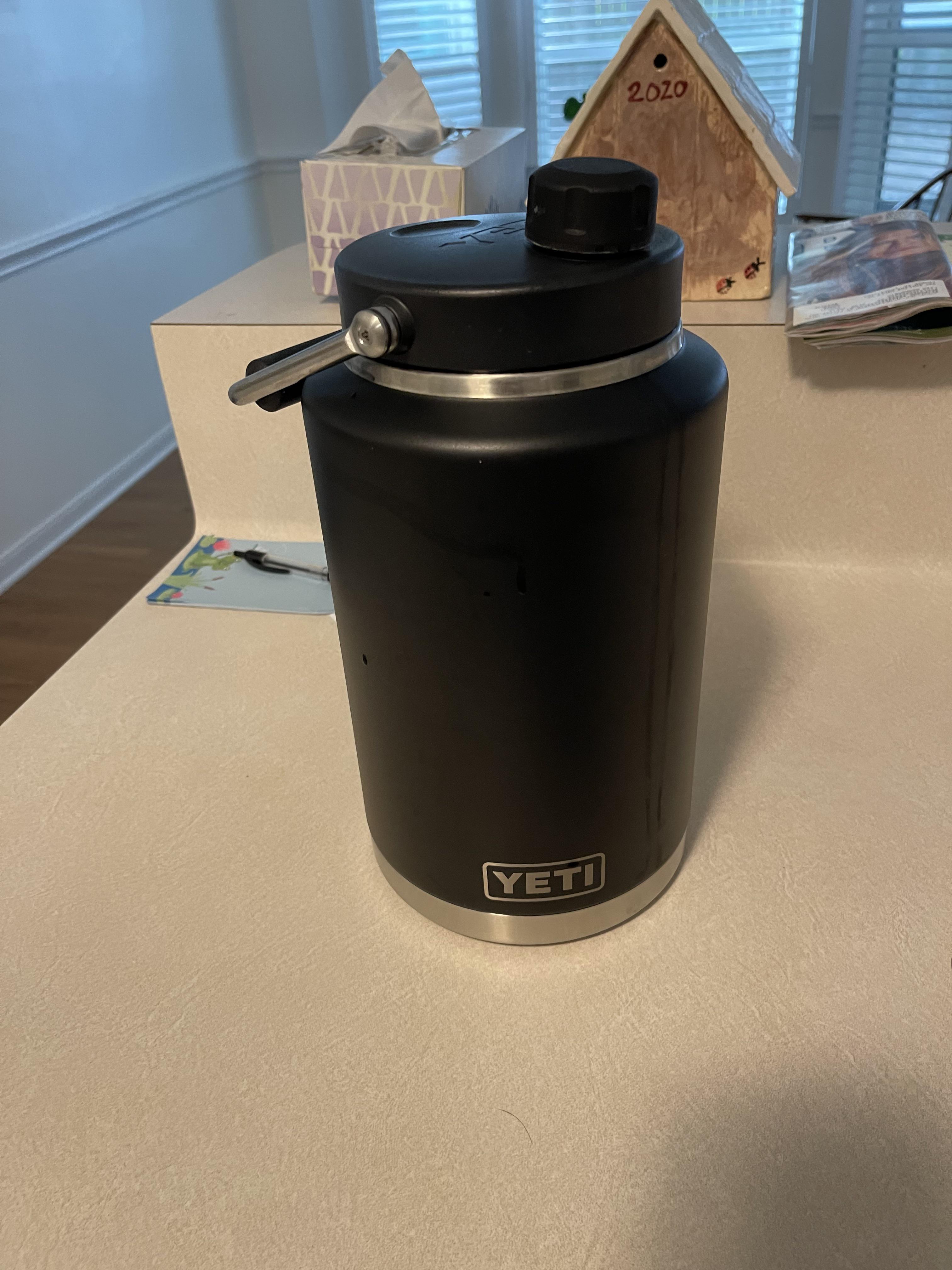 My 1 gallon Yeti jug is perfect for keeping water ice cold in the Texas