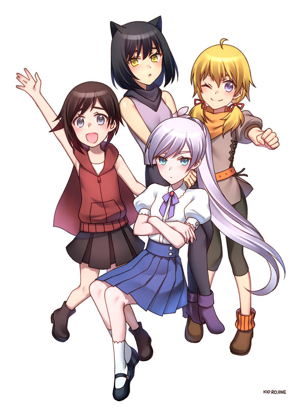 Team RWBY ️🤍🖤💛 (Art by s_sked on Twitter) RWBY