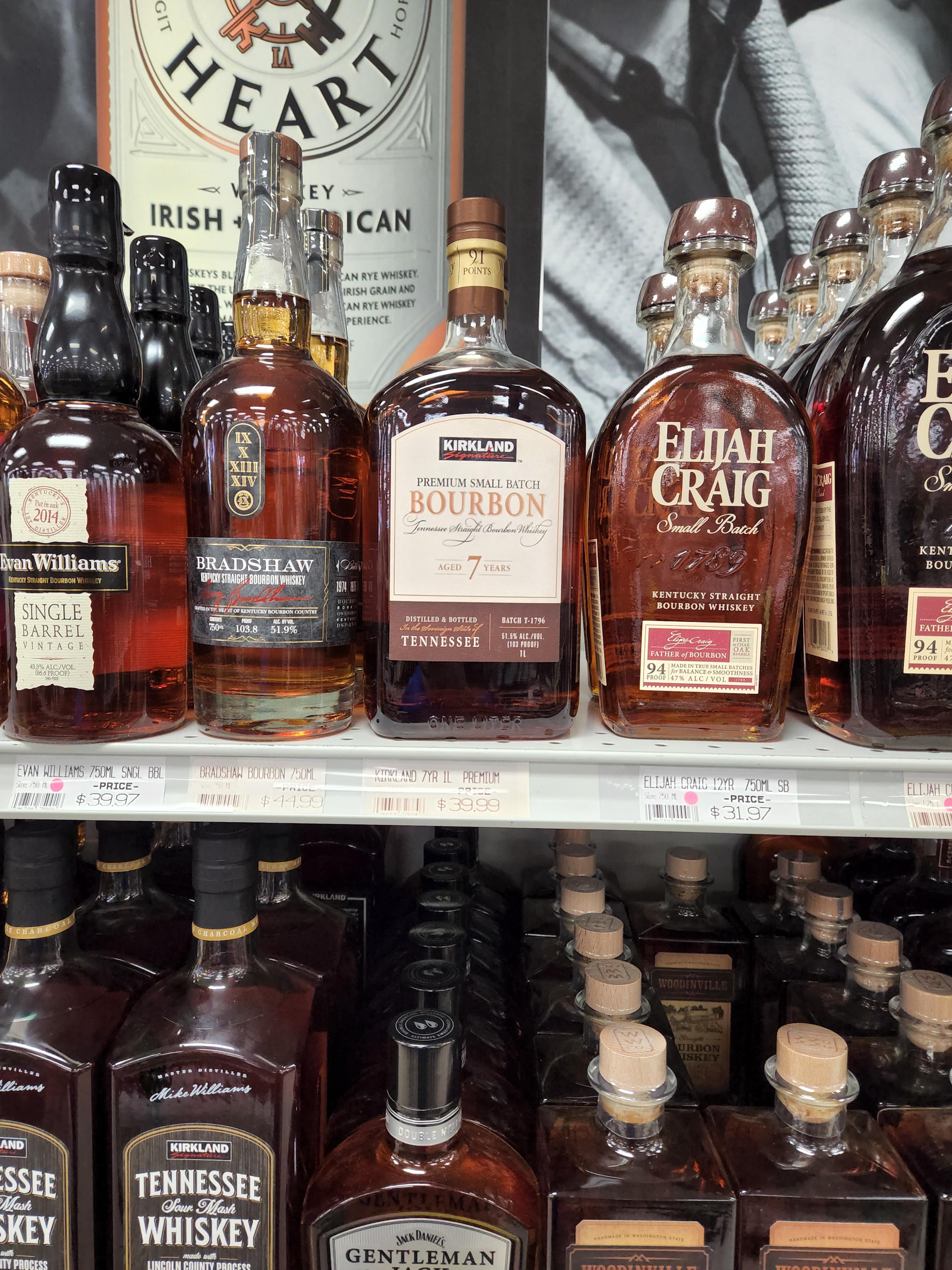 I found Kirkland booze at a nonCostco liquor store (Minnesota). It