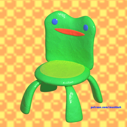3d modelled froggy chair i made r/AnimalCrossing