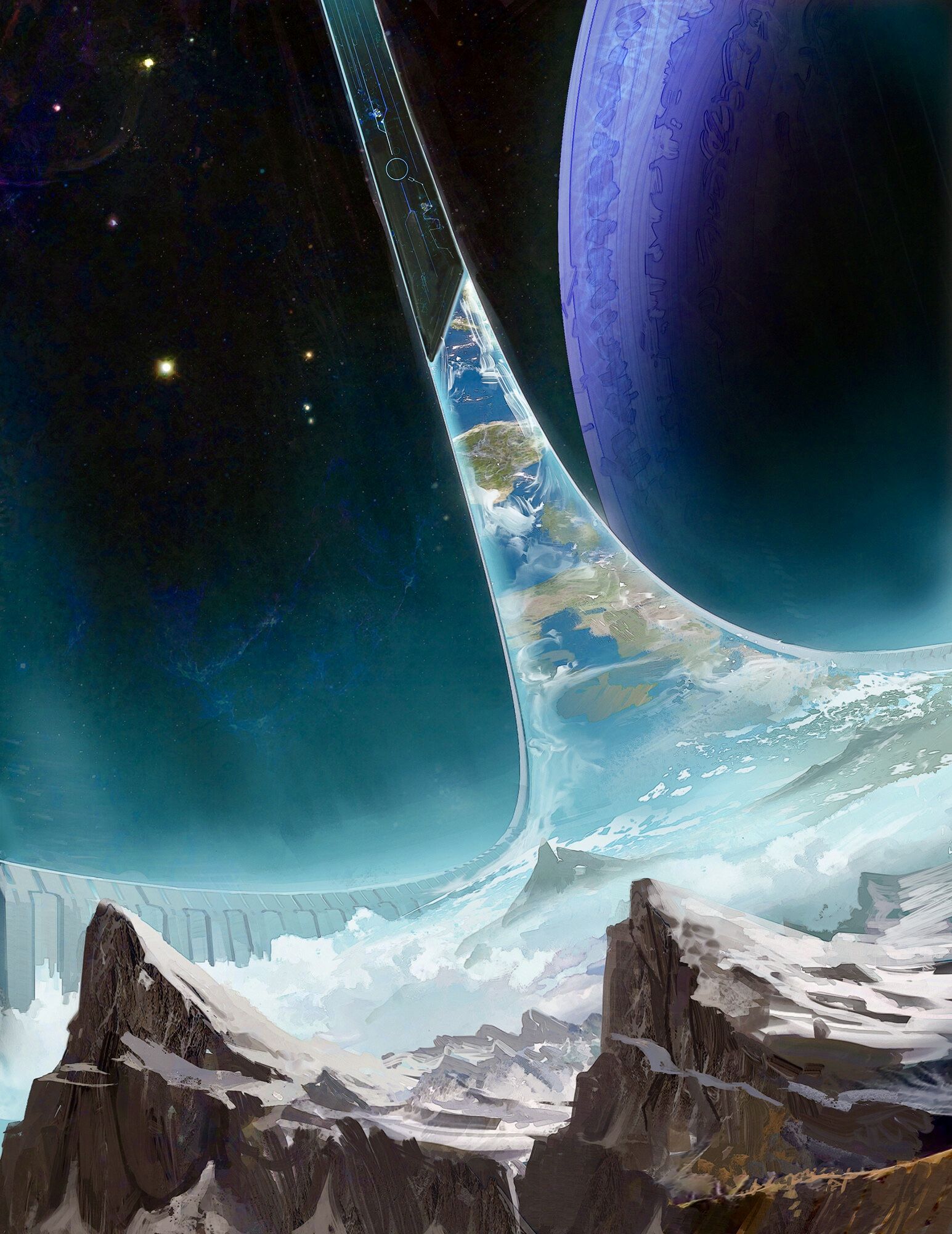 Diameter of Halo ring is 10000km and earth's is 12,742 km. I know you