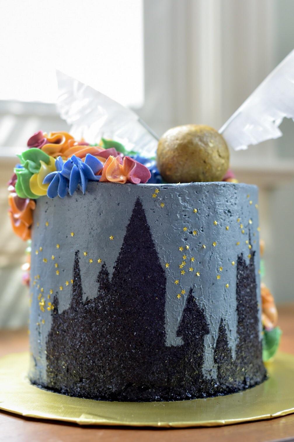 It’s tough doing a Harry Potter Cake without fondant, but I’m proud of
