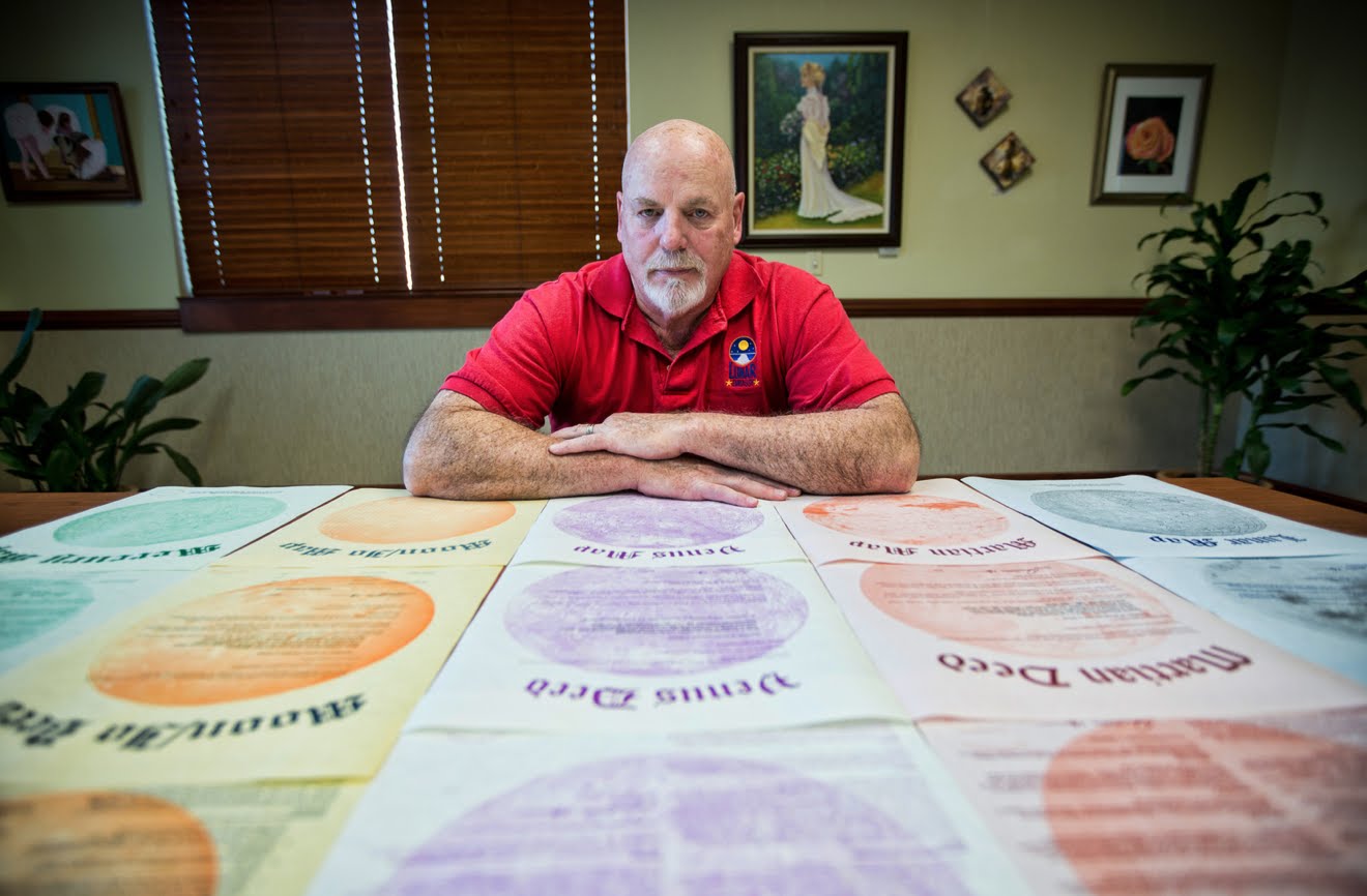 Dennis Hope has made millions of dollars selling acres of real estate