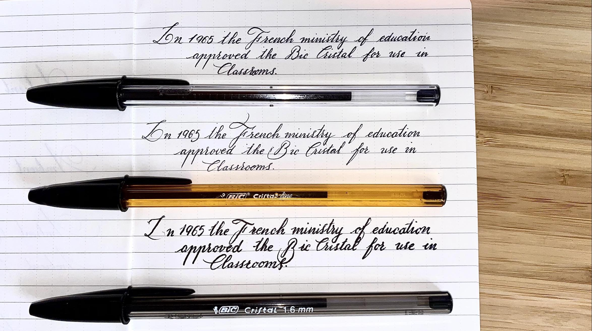 Testing BIC pens r/Handwriting