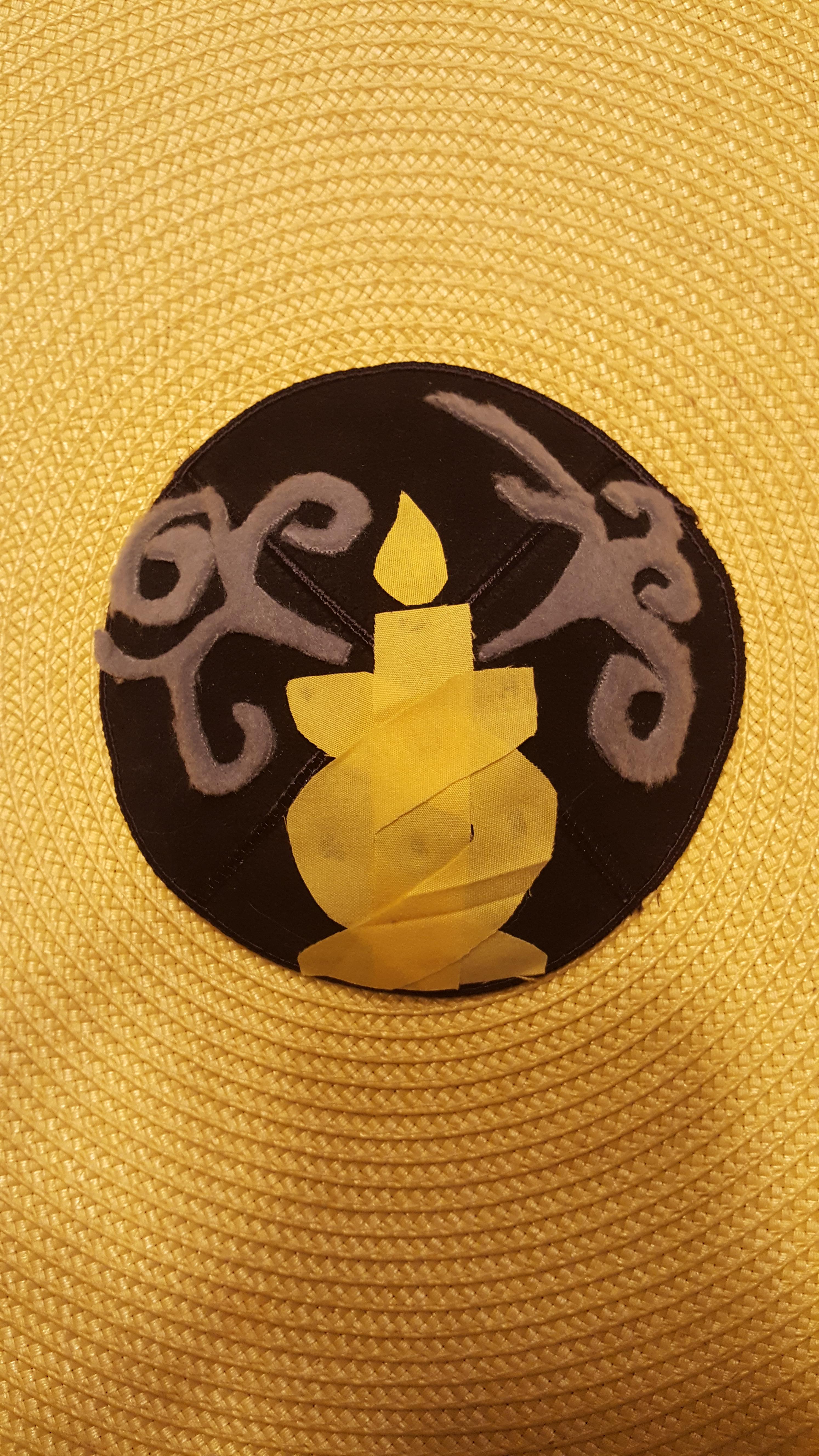 I decorated this yarmulke for Tisha B'Av and I think it's one of my