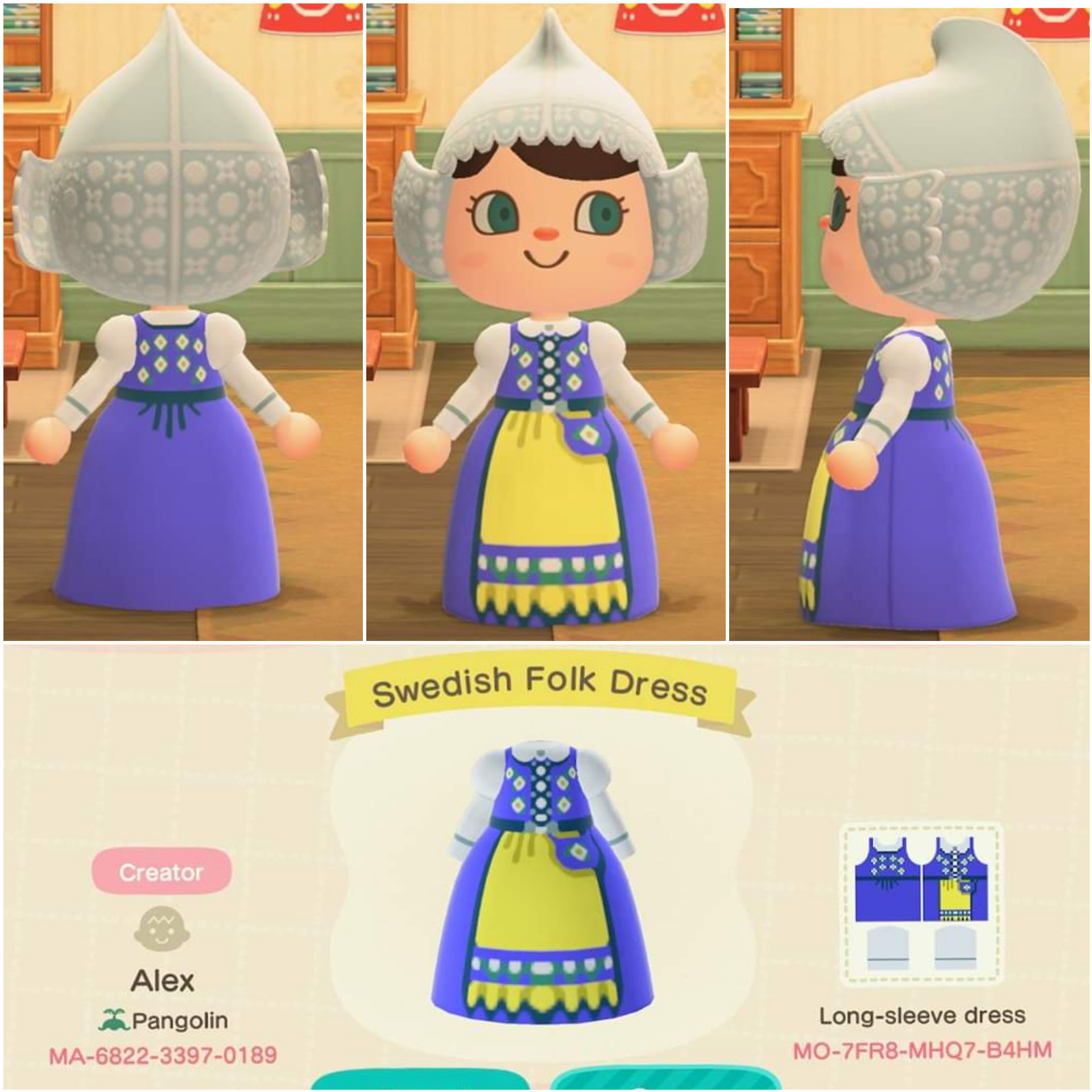 My first custom design! This is my recreation of a Swedish folk dress