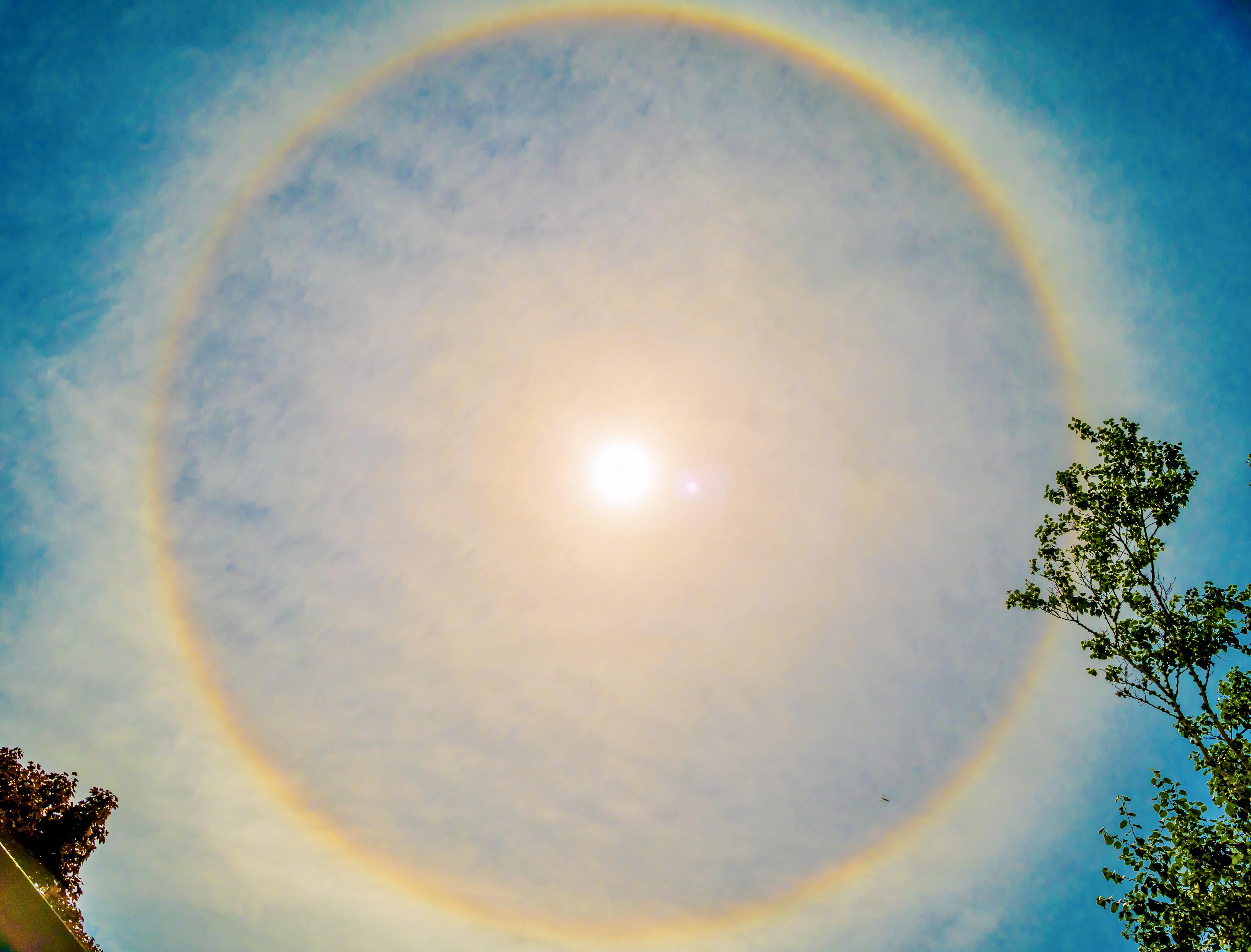 Went outside today and found a full circle rainbow 🌈. Where’s the pot