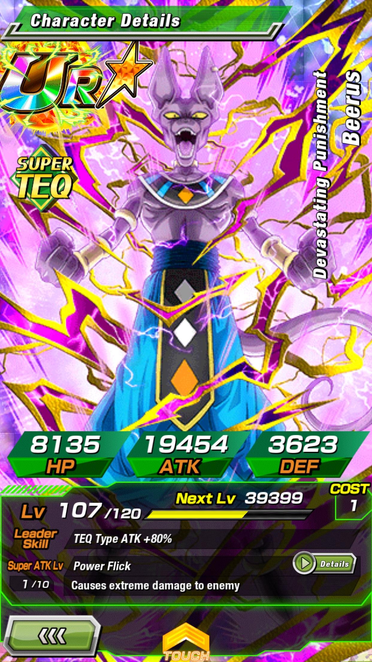 The best card art for Beerus imo should be LR Art r/DBZDokkanBattle