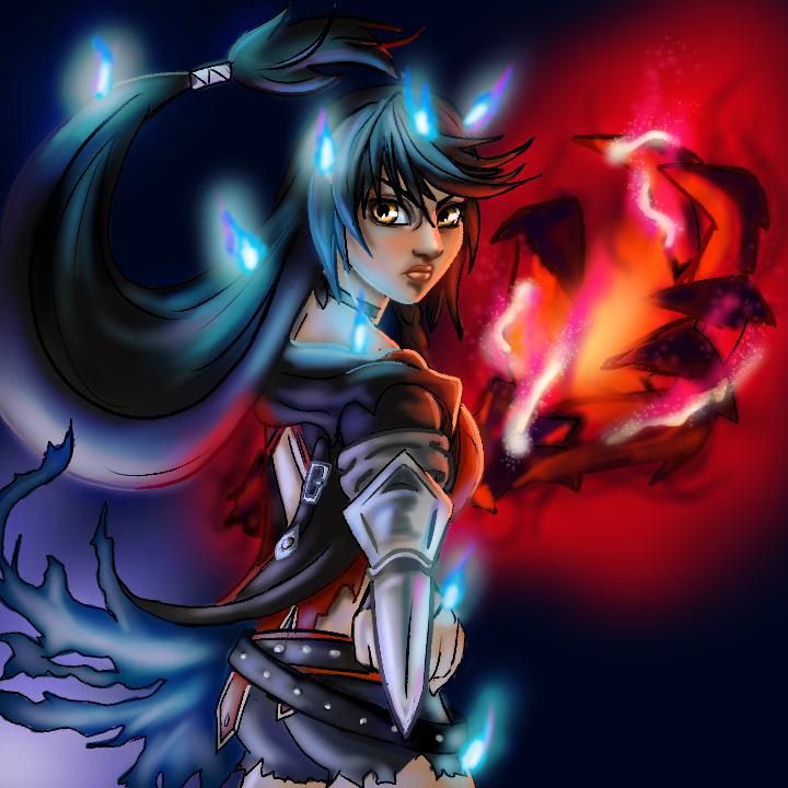 Velvet Crowe, digital art, by me (travelingmoogle) r/tales