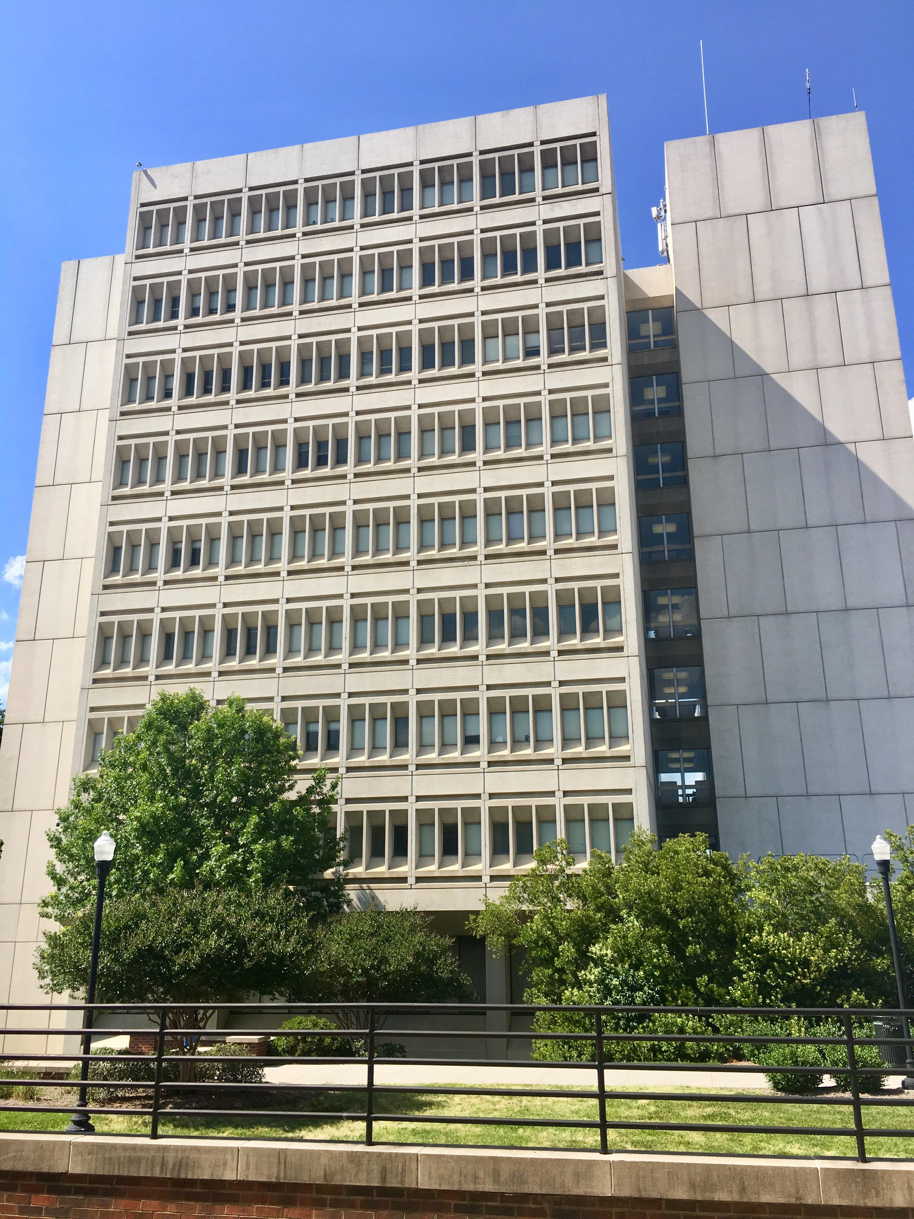 The “stacks” building, Jackson Library, University of North Carolina at