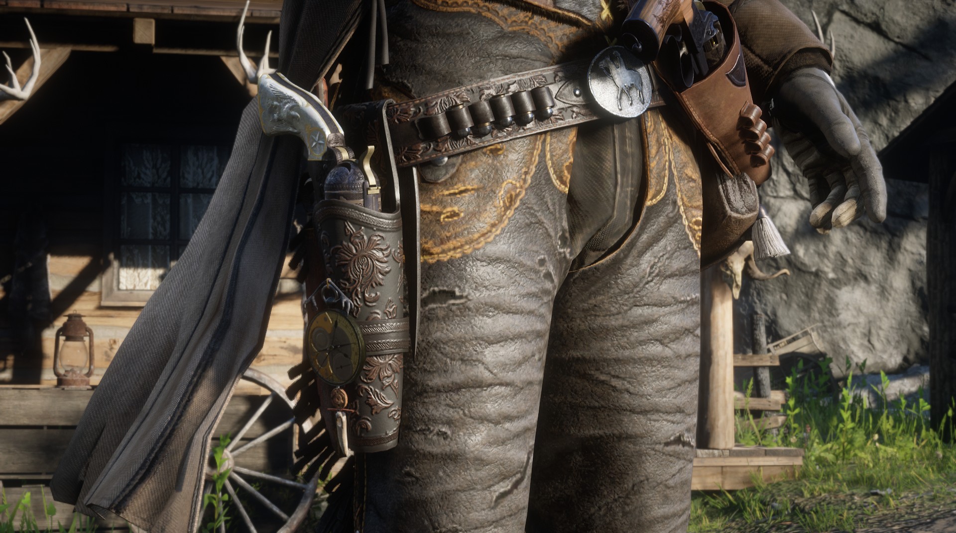 [Story Mode, Epilogue] Weird gun belt/primary holster combo just showed