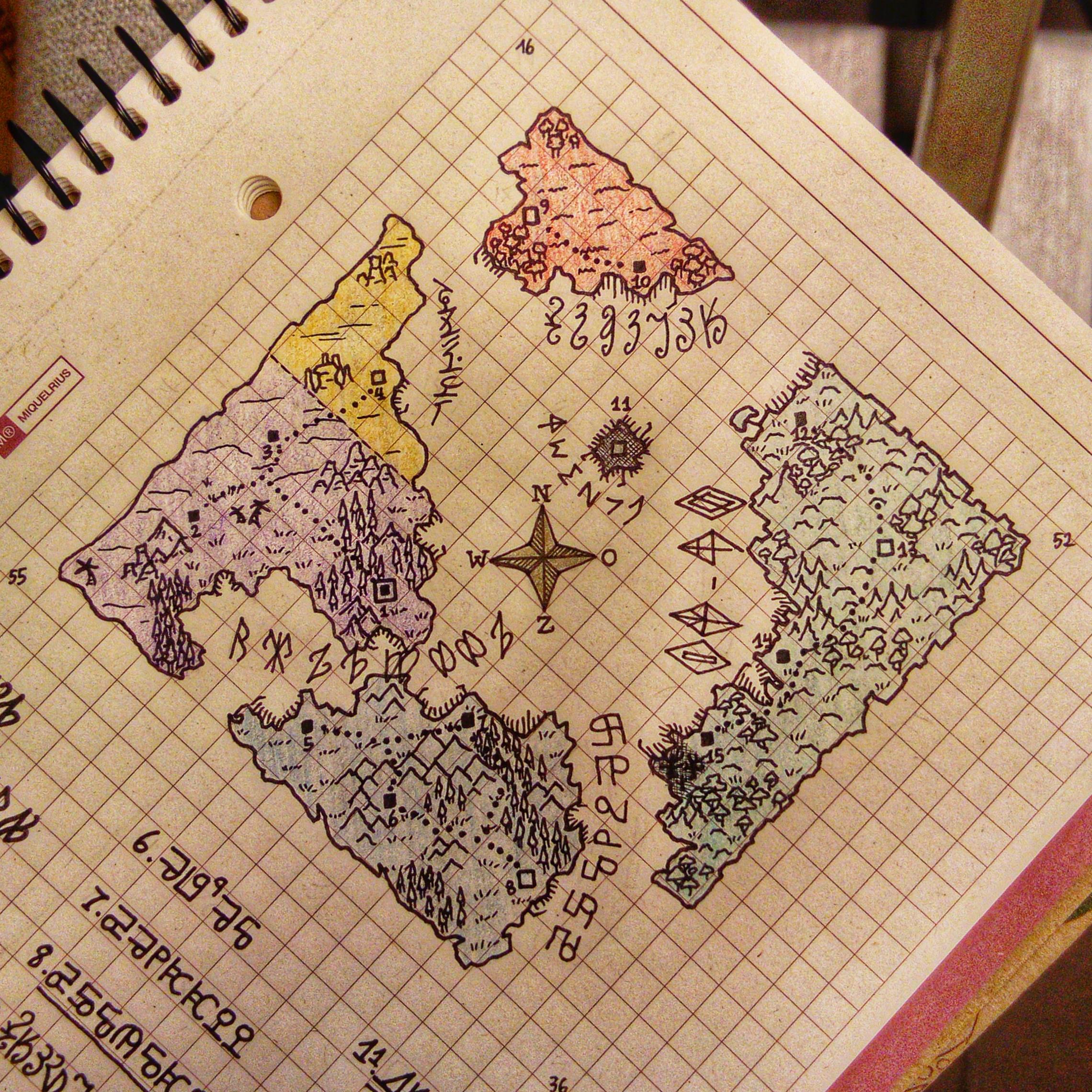 Map I Can Draw On Map drawing based on one of my games. You can deduce the tribes