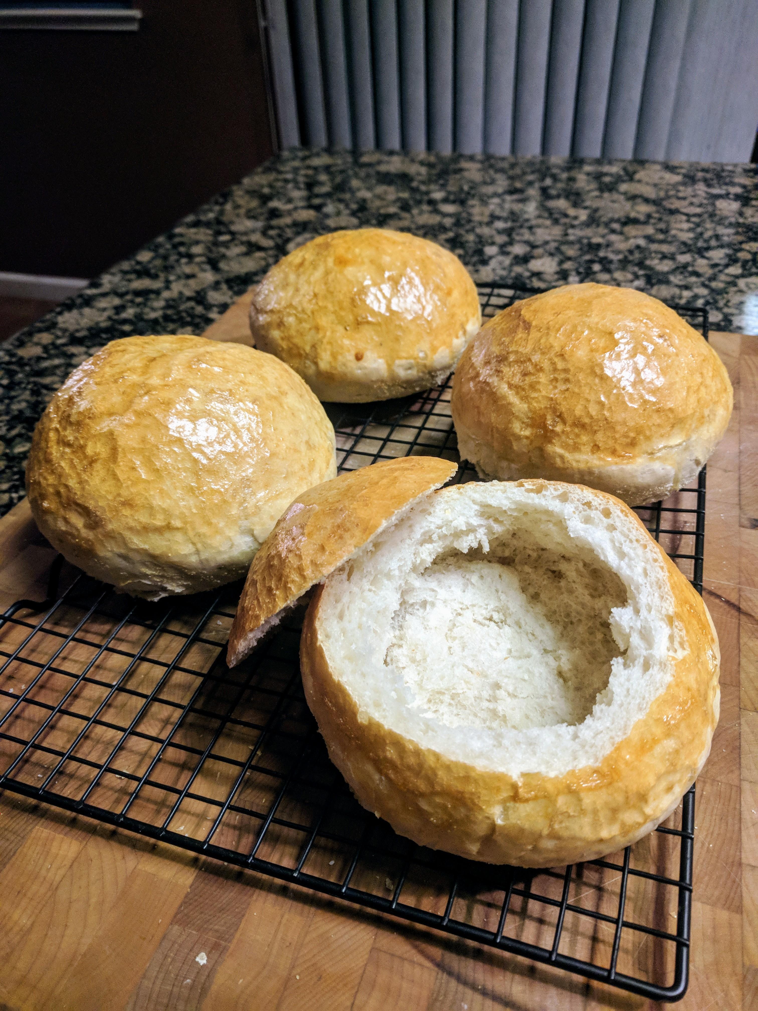 I made bread bowls! r/Breadit