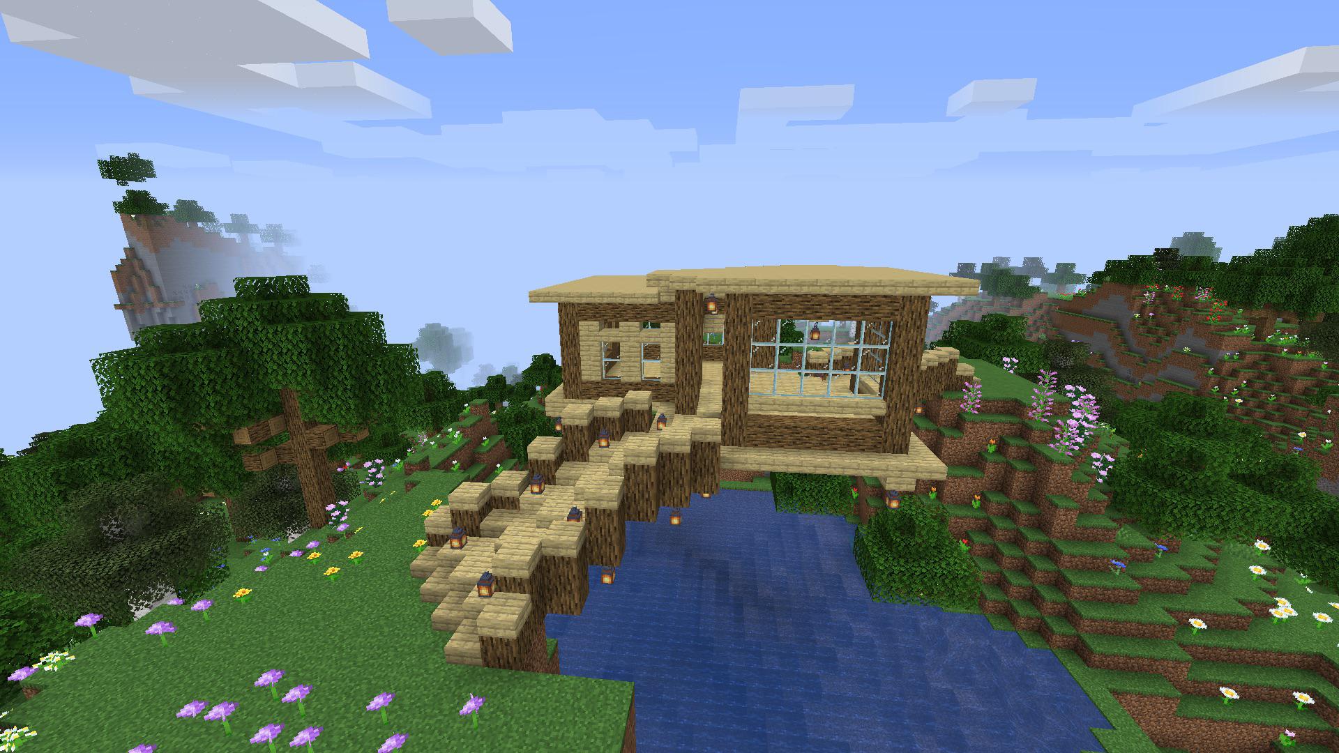 Day 4, baby! I added a lantern today , my houses were too dark inside. I went for a more unique