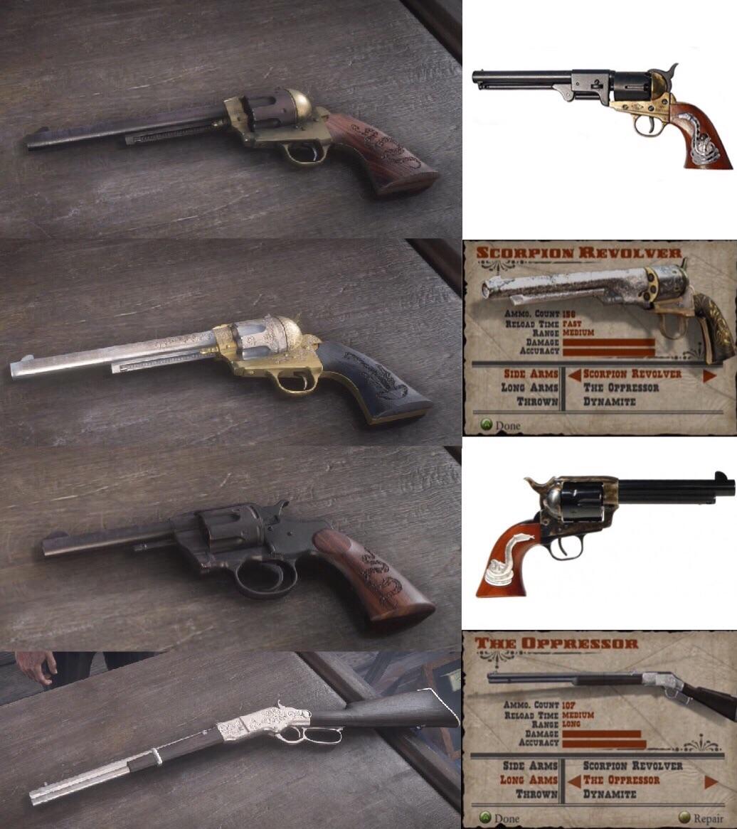 My customized guns and their inspirations r/reddeadredemption