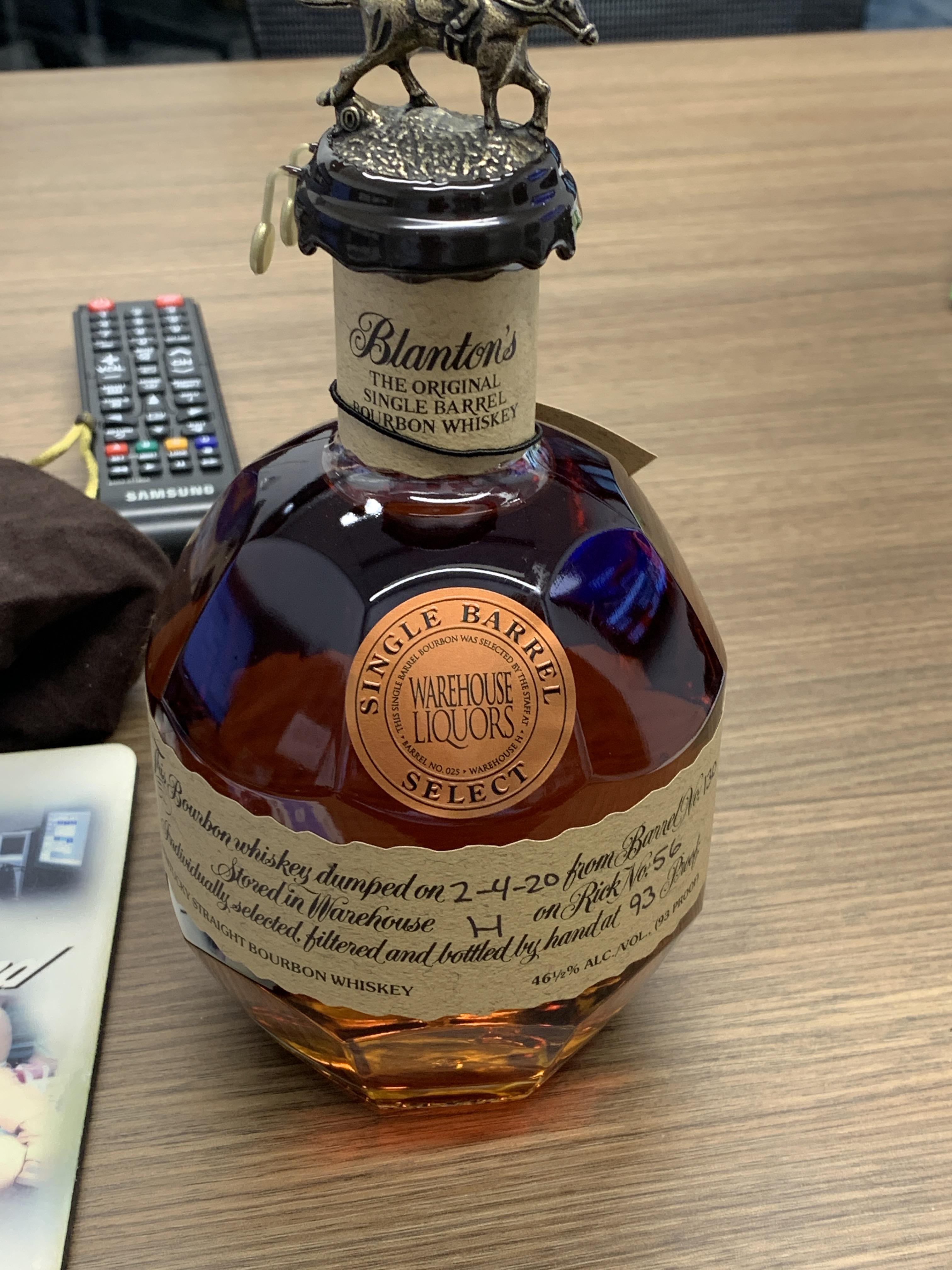 Store Pick Blanton’s Warehouse Liquors. Limit 1 whiskago