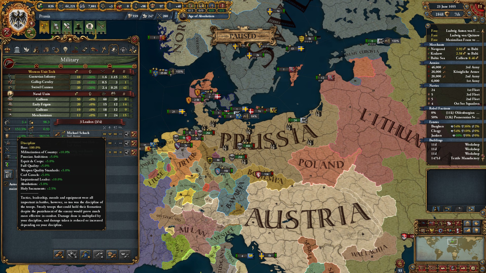 152.5 discipline as Prussia r/eu4