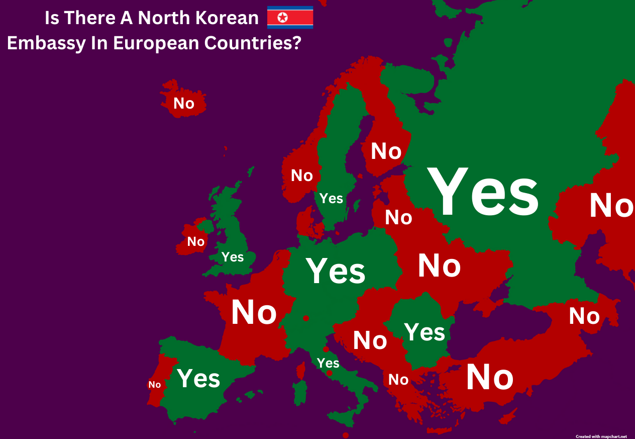 Is There A North Korean Embassy In European Countries? r/Maps