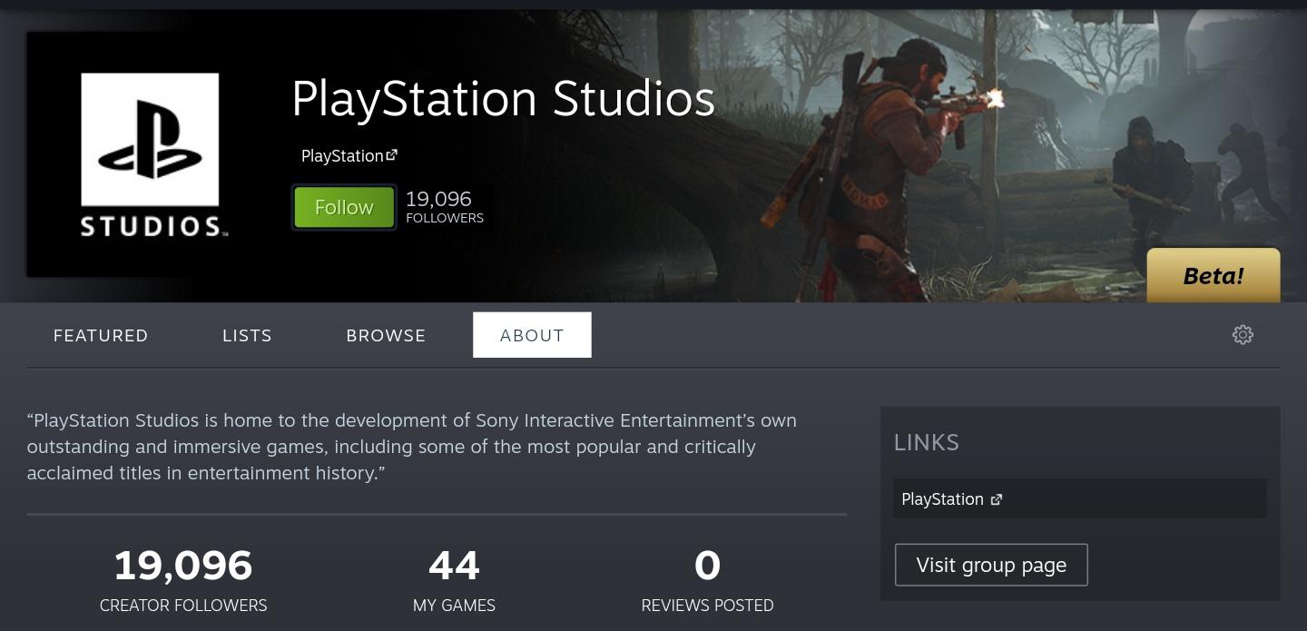 Playstation Studios added 3 more games on their Steam page (it was 41