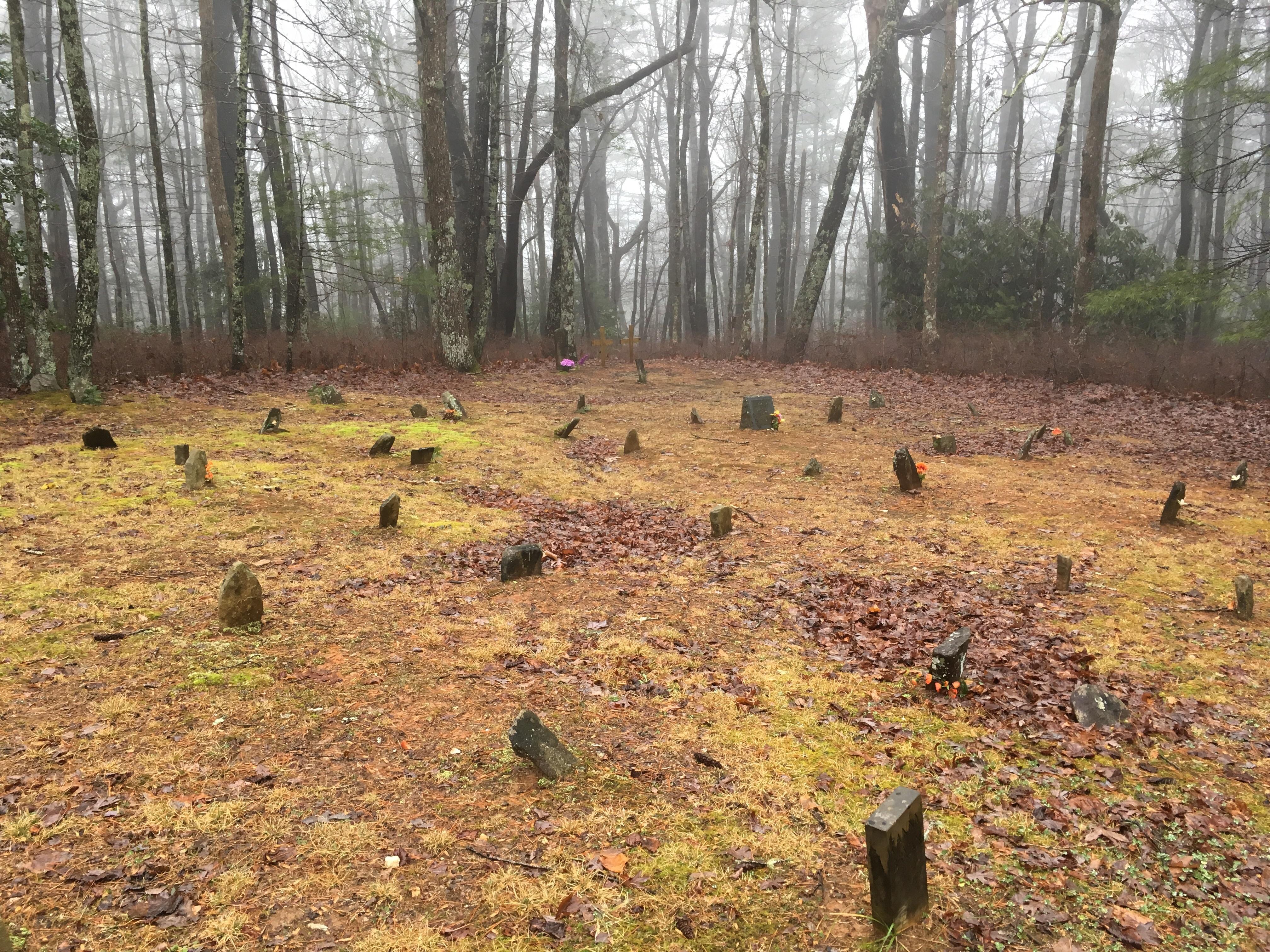 Primitive cemetery, not far off of the Appalachian Trail but in the