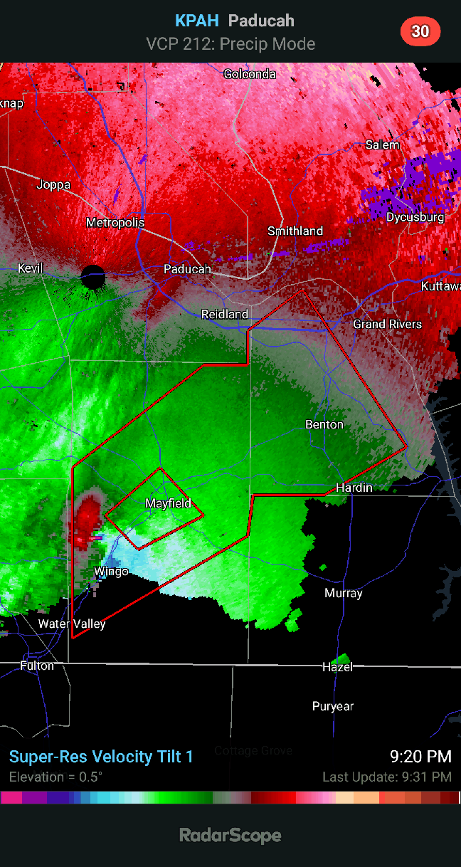 Tornado EMERGENCY Continues For Mayfield, KY. (Swipe For Radar) r/tornado