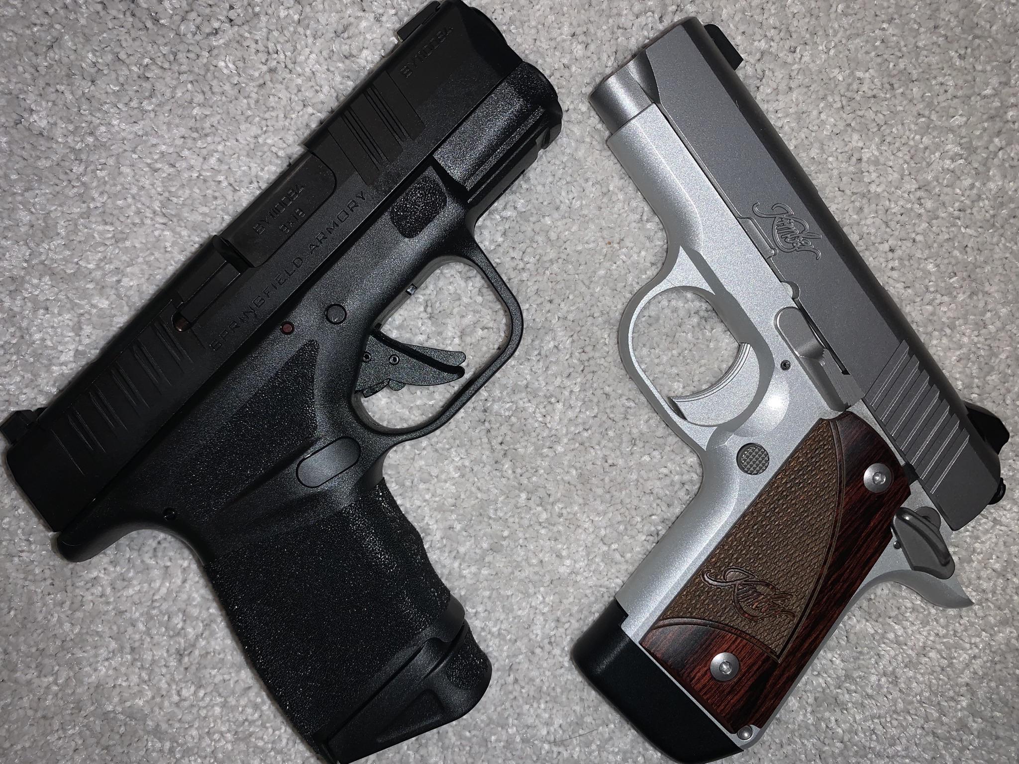 Springfield Hellcat, my everyday carry...Kimber Micro 9 for when I’m
