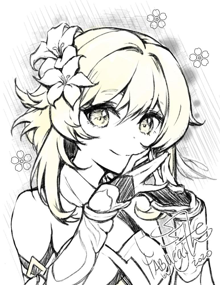 I sketched Lumine r/Genshin_Impact