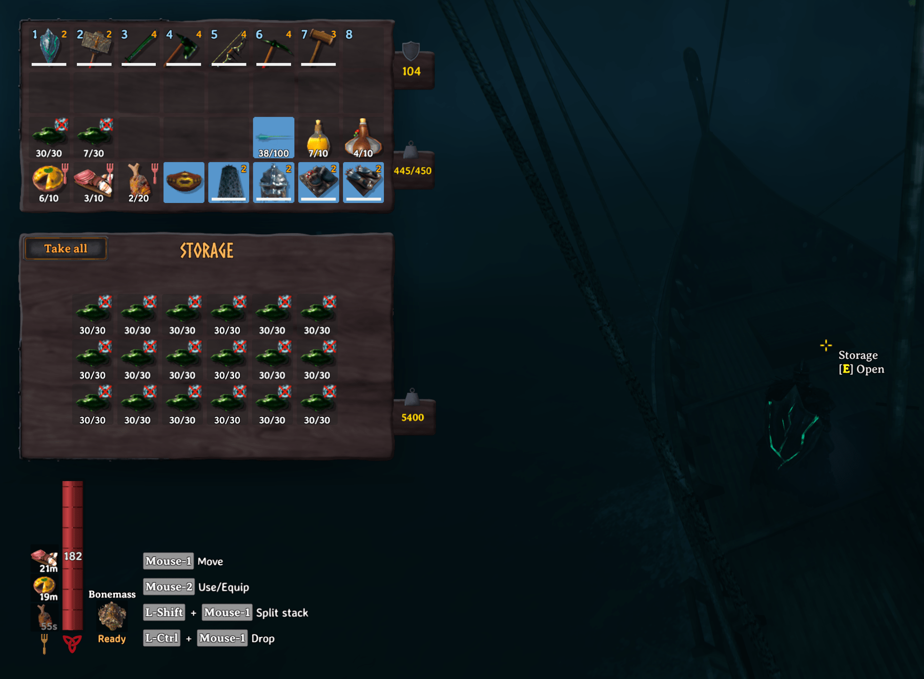 Went on a trip to raid some villages, needed black iron for storage