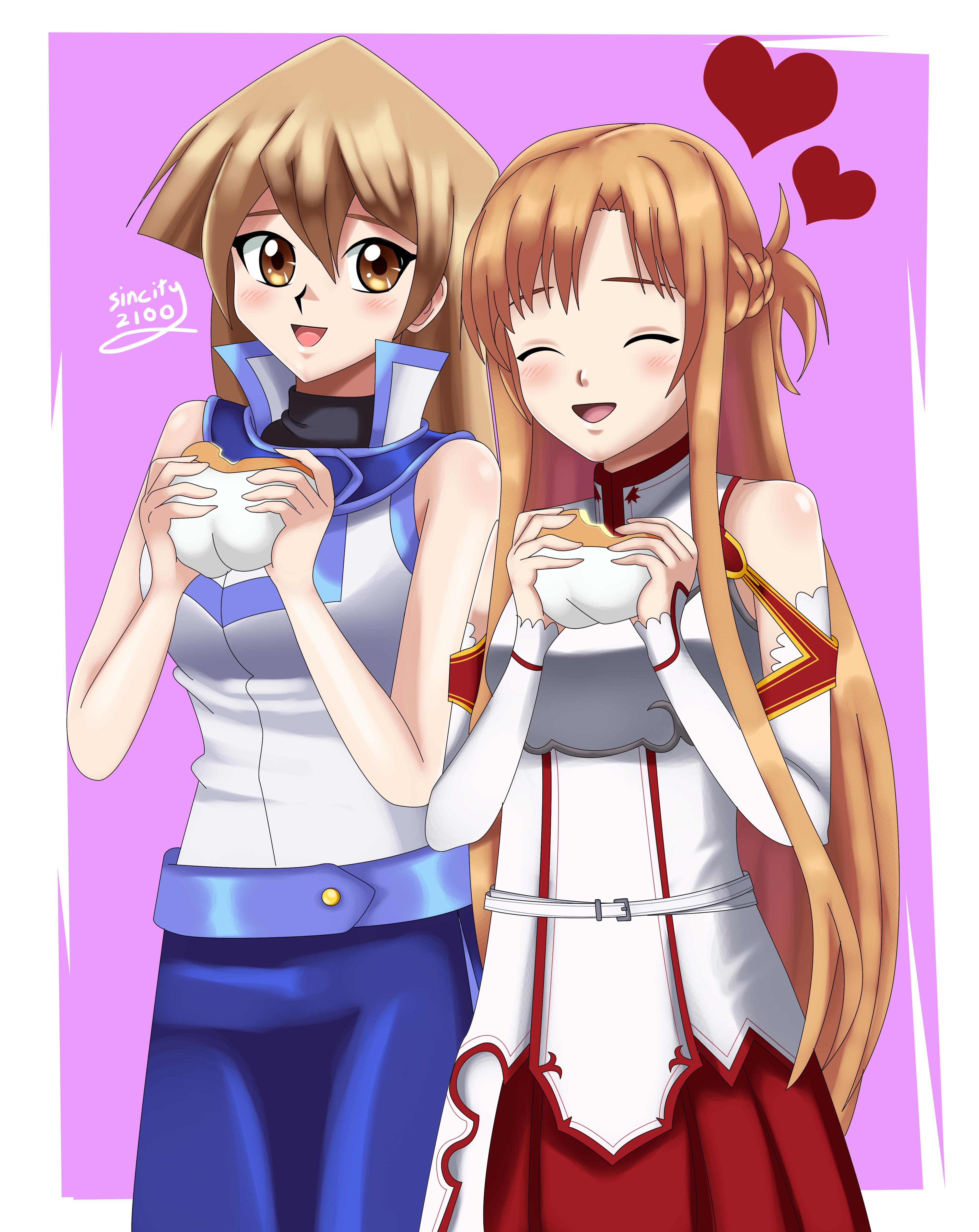 Alexis and Asuna with the Golden Egg Sandwich r/yugioh