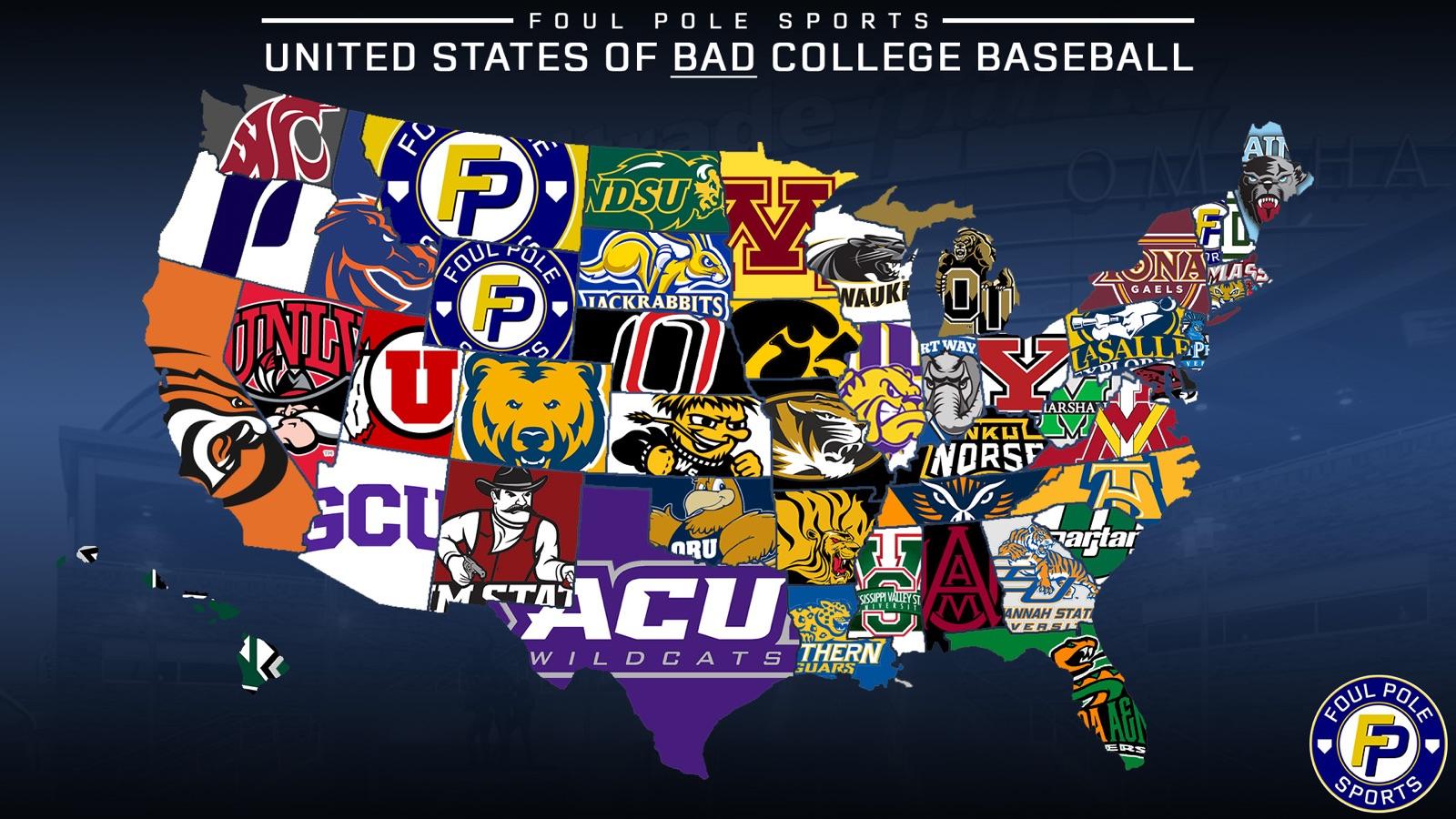 United States of Bad College Baseball r/collegebaseball