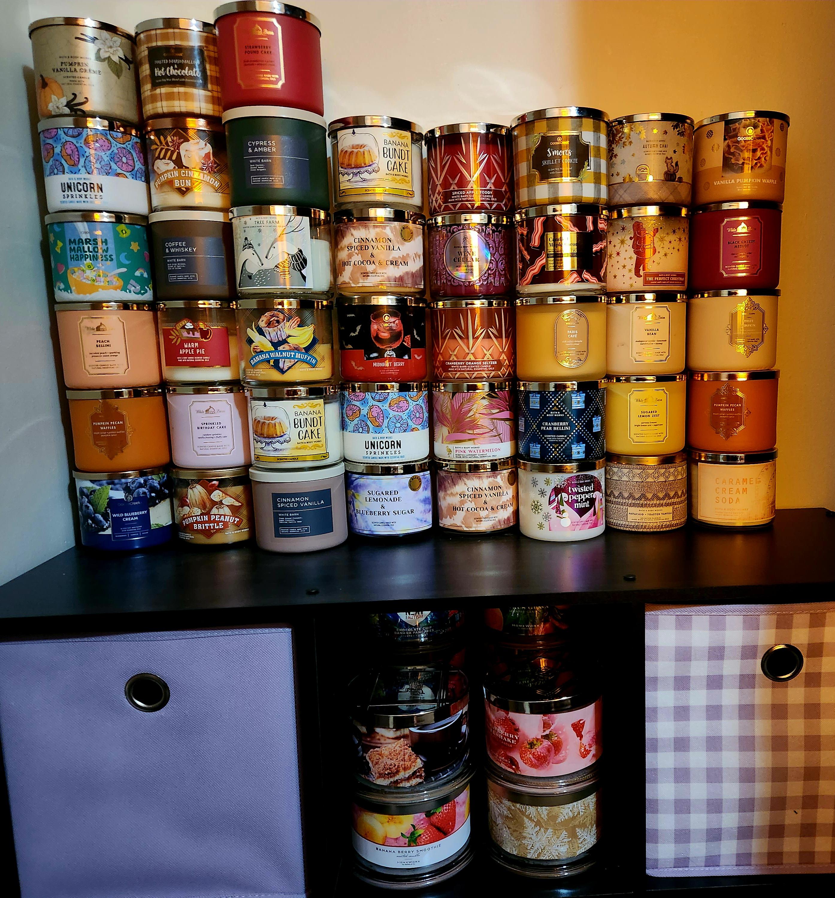 I started buying candles in July. 😳 There's more around the house in