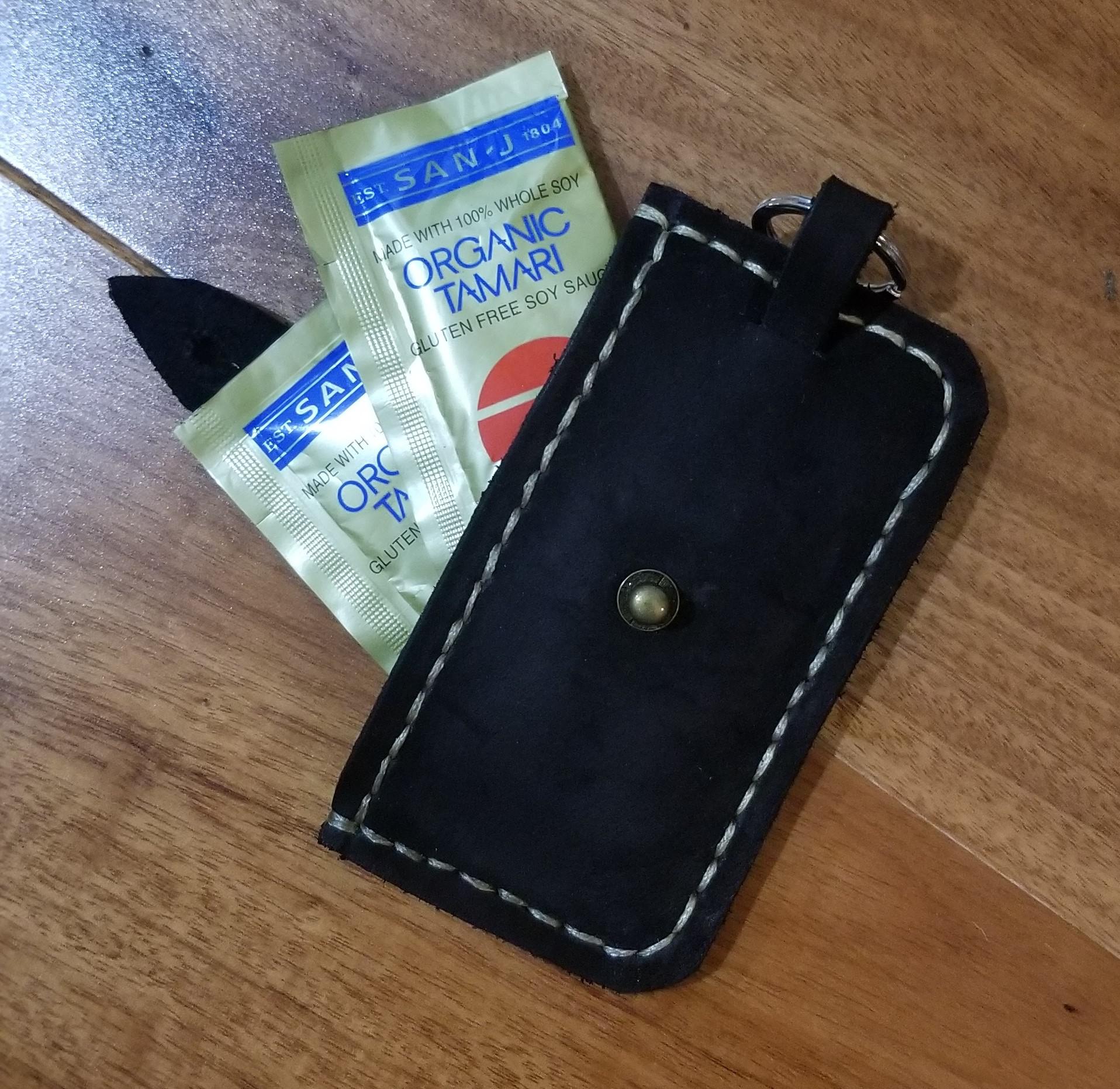 Soy sauce packet Keychain! r/Leathercraft