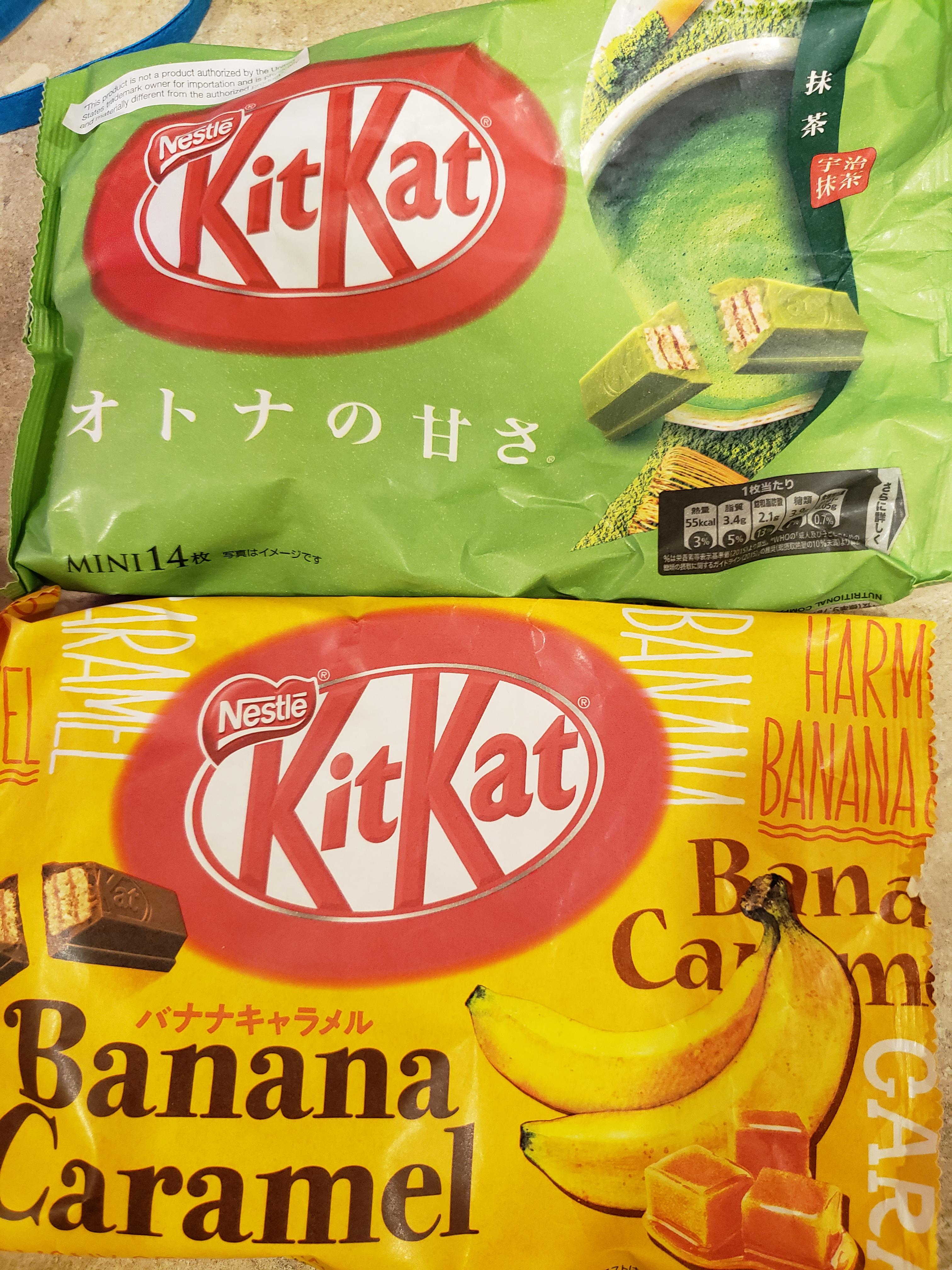 Match green tea Kit Kats are my absolute favorite. The Banana loves are