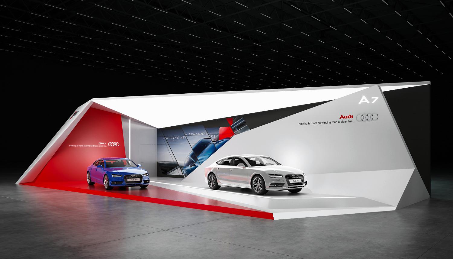 Exhibition stand design concept of Audi from GM stand design studio