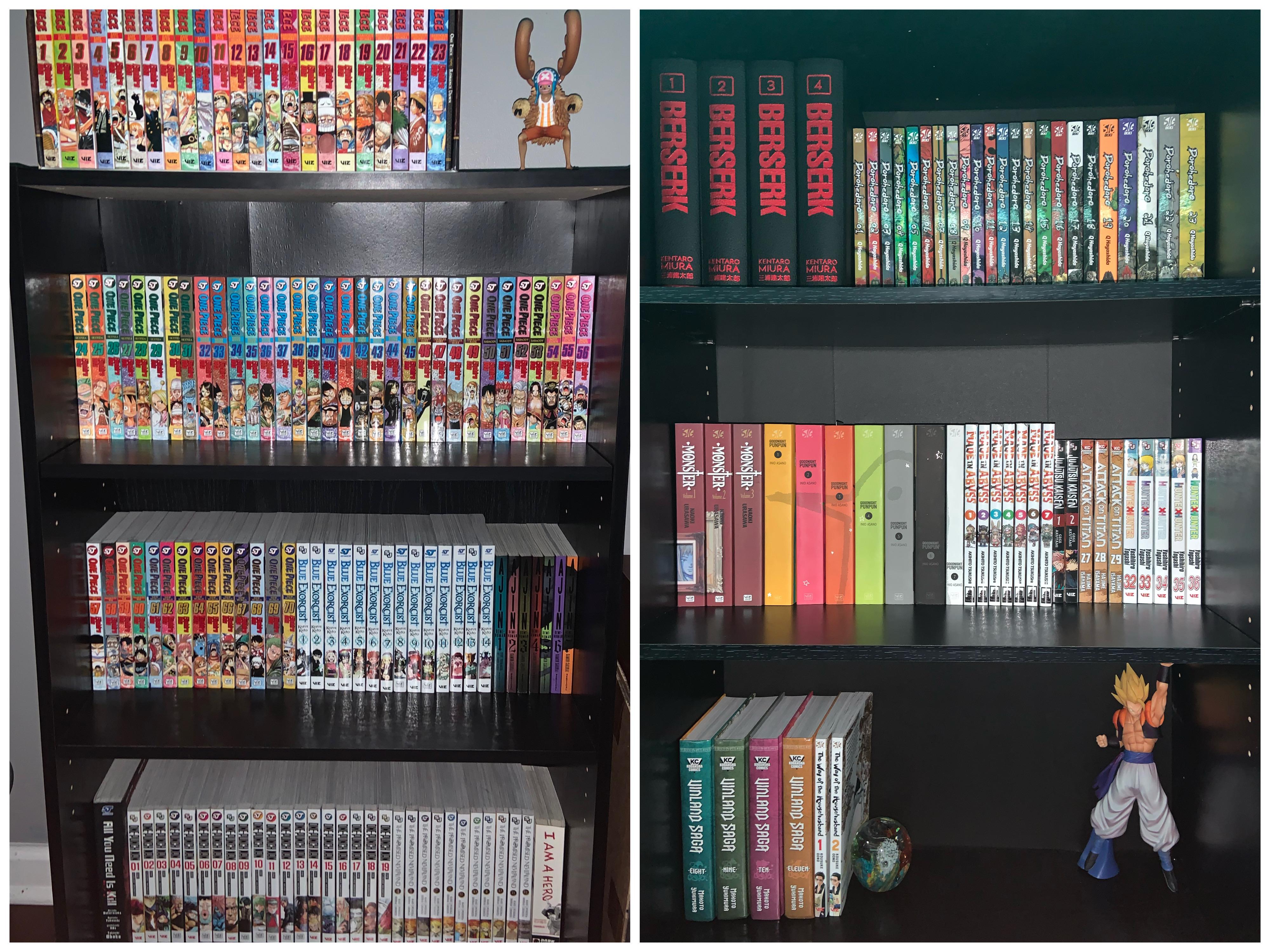 Updated manga collection!!! I got a new bookshelf and a ton of new