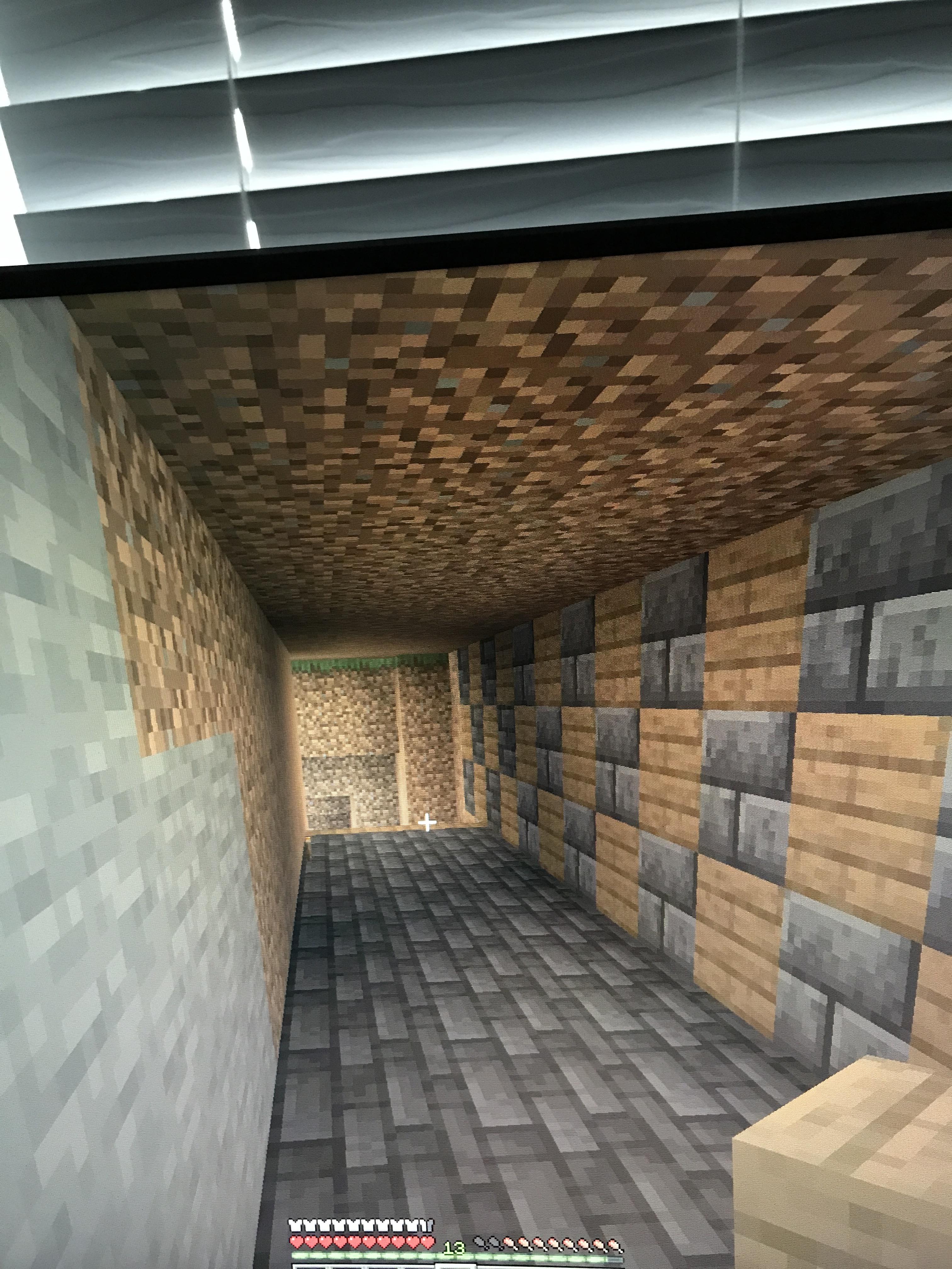 I want to build an underground hallway with deep slate tiles as the