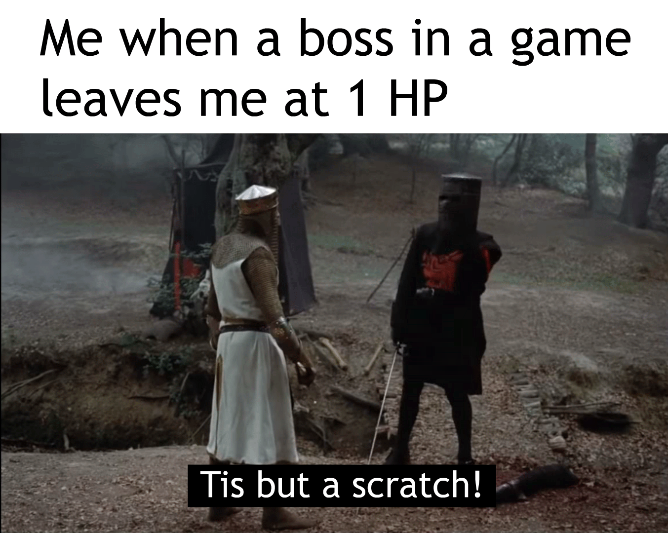 Tis But A Scratch Love Meme