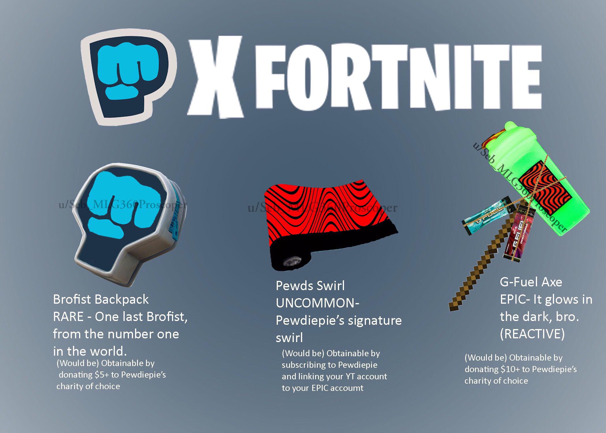 My concept for a Pewdiepie X Fortnite! Hope you guys like! r/FortNiteBR