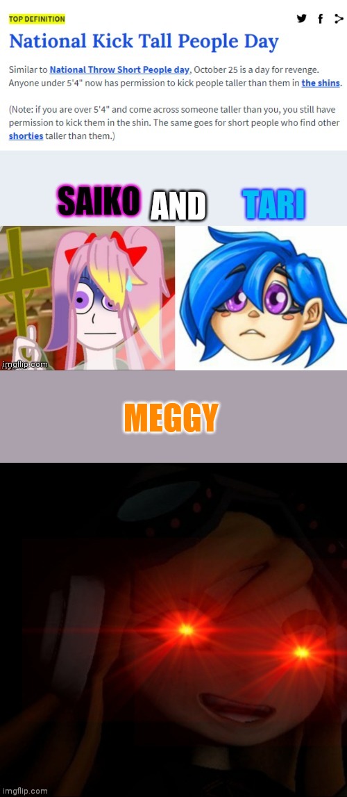 I saw some tweets that Today is National Kick Tall People Day so I