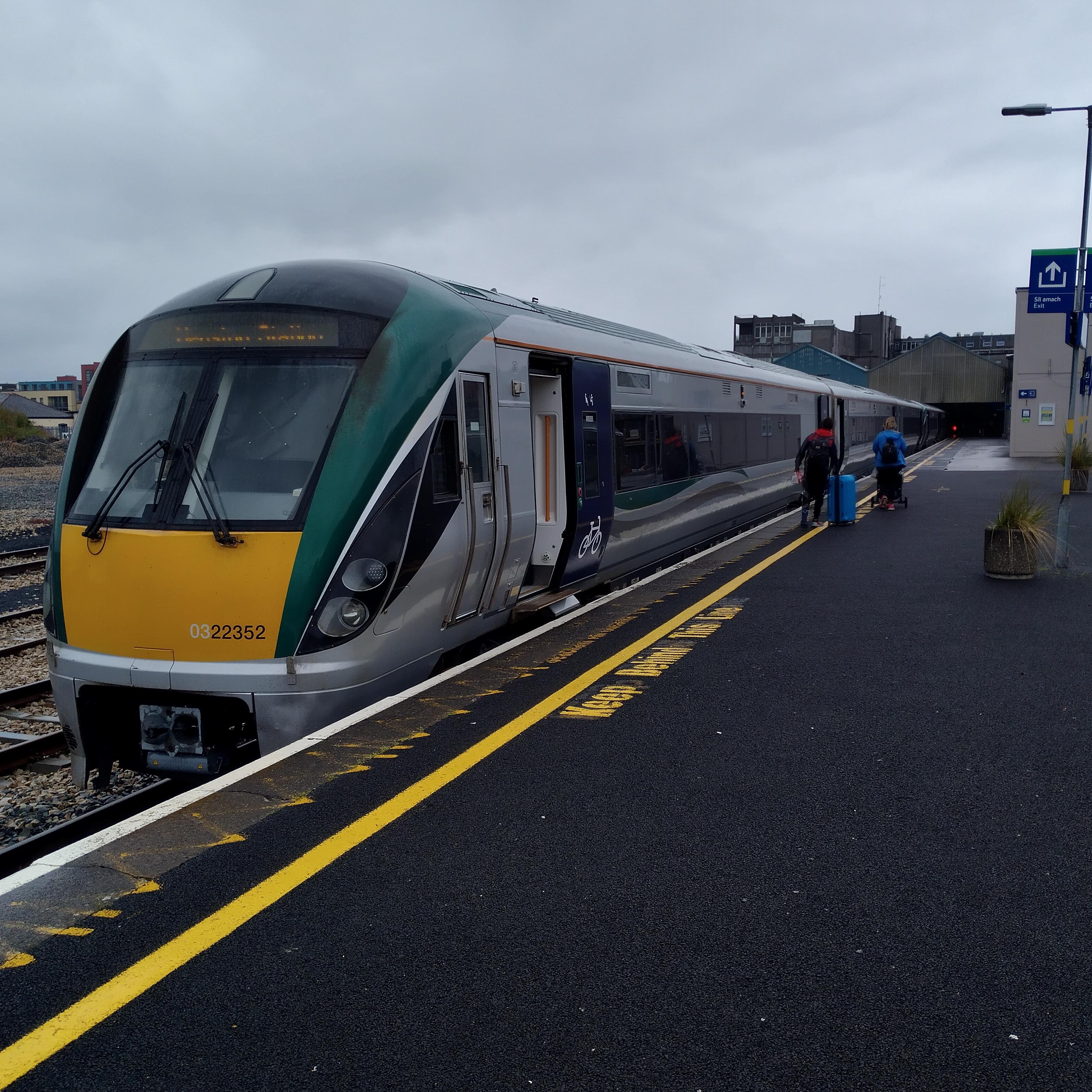 Irish rail 22k class dmu made by Hyundai rotem in Galway train station