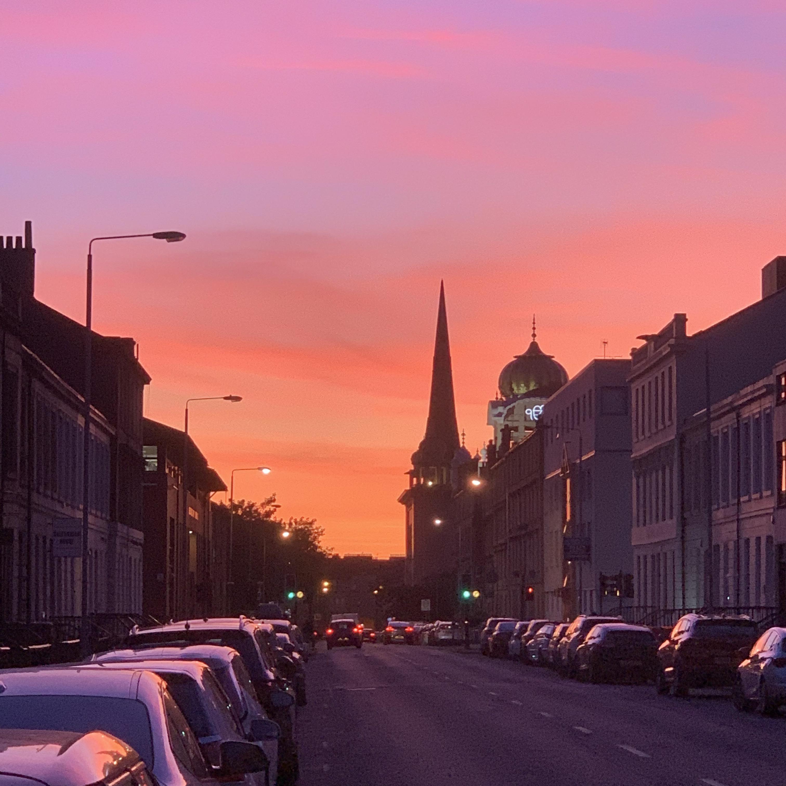 Glasgow Sunset Beautiful sunset when I came out of the Mitchell
