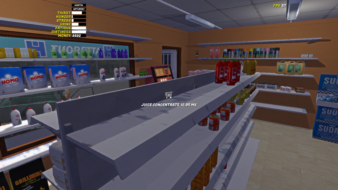 The restocking day has passed and Timo shows me that I can buy products