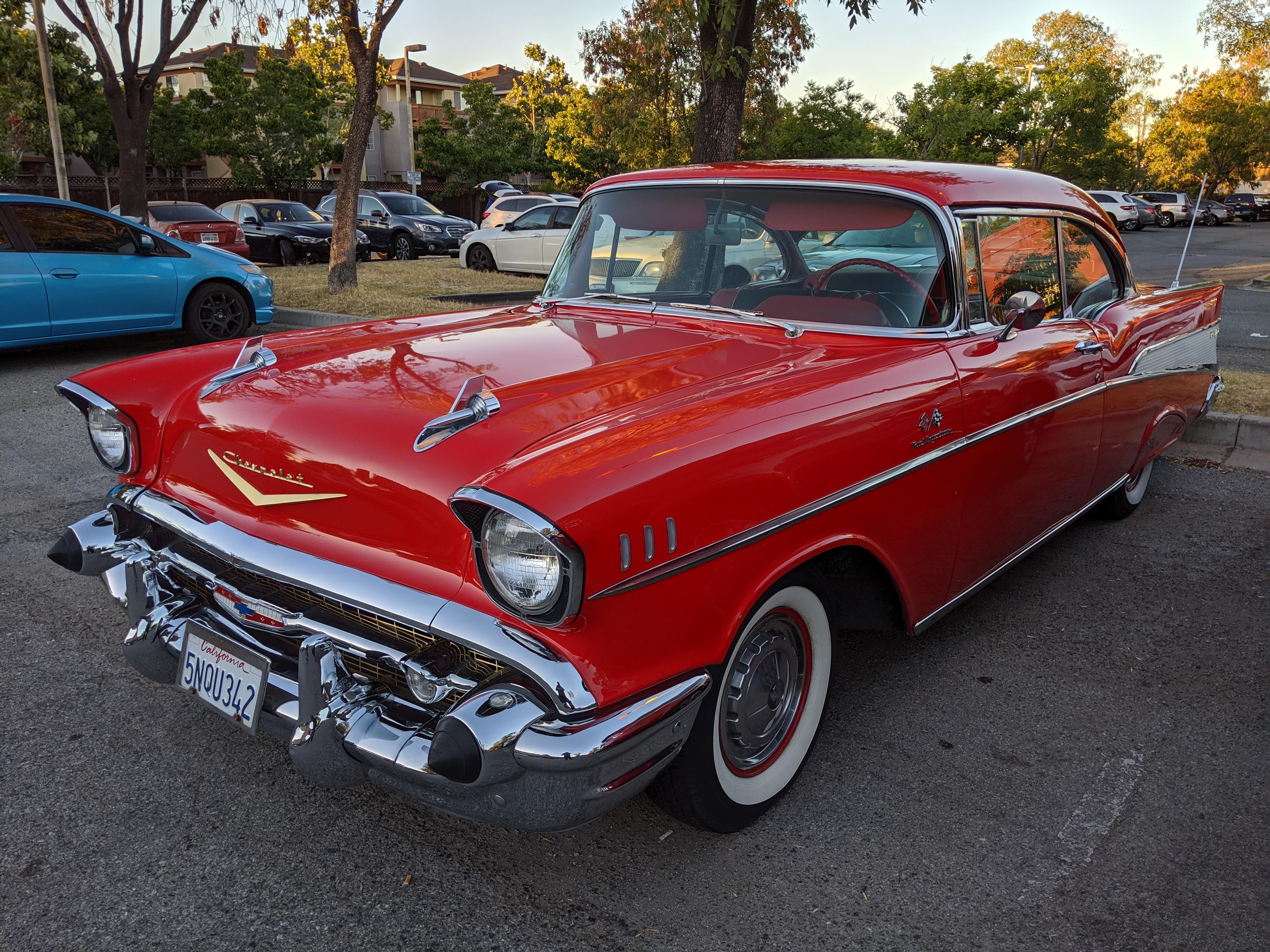 [1957 Chevrolet Bel Air] Spotted in San Jose, CA. Original paint 62